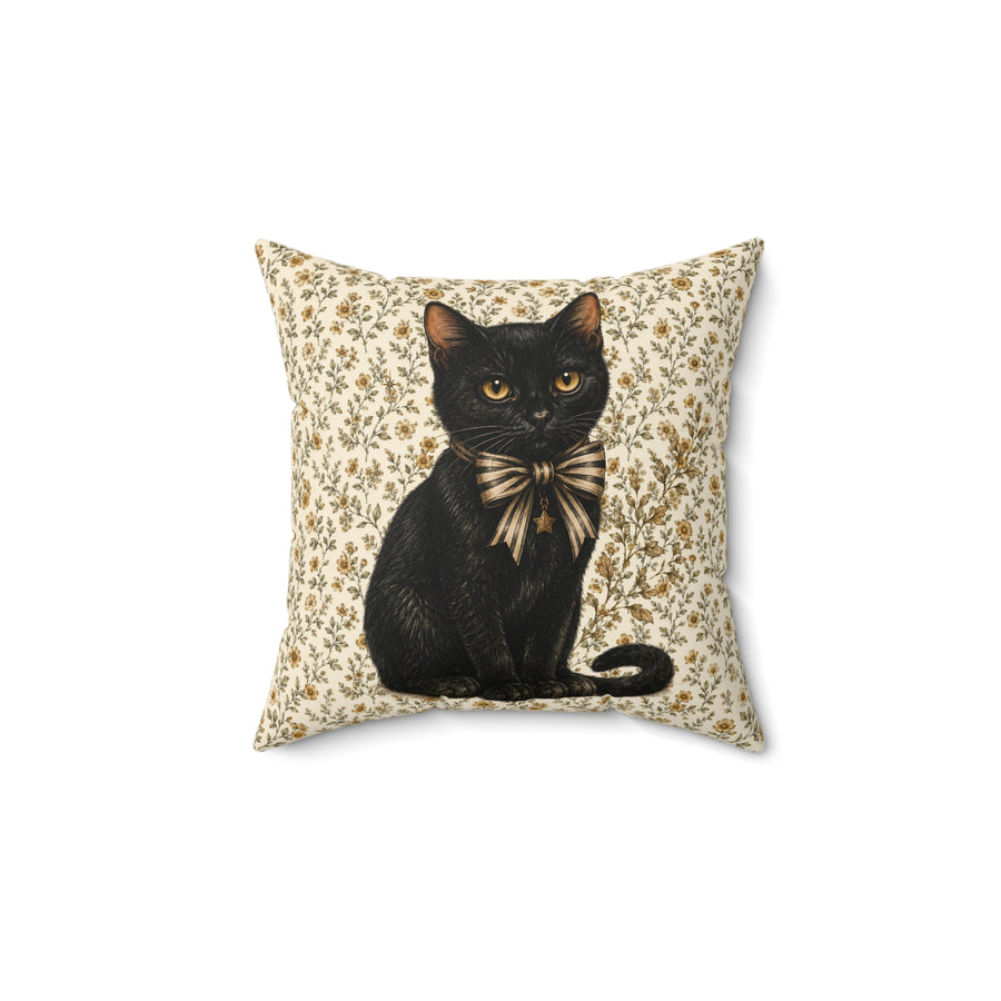 Black Cat & Jack-O'-Lantern Throw Pillow – Old Soul Halloween Hollow™ | Candy Counter