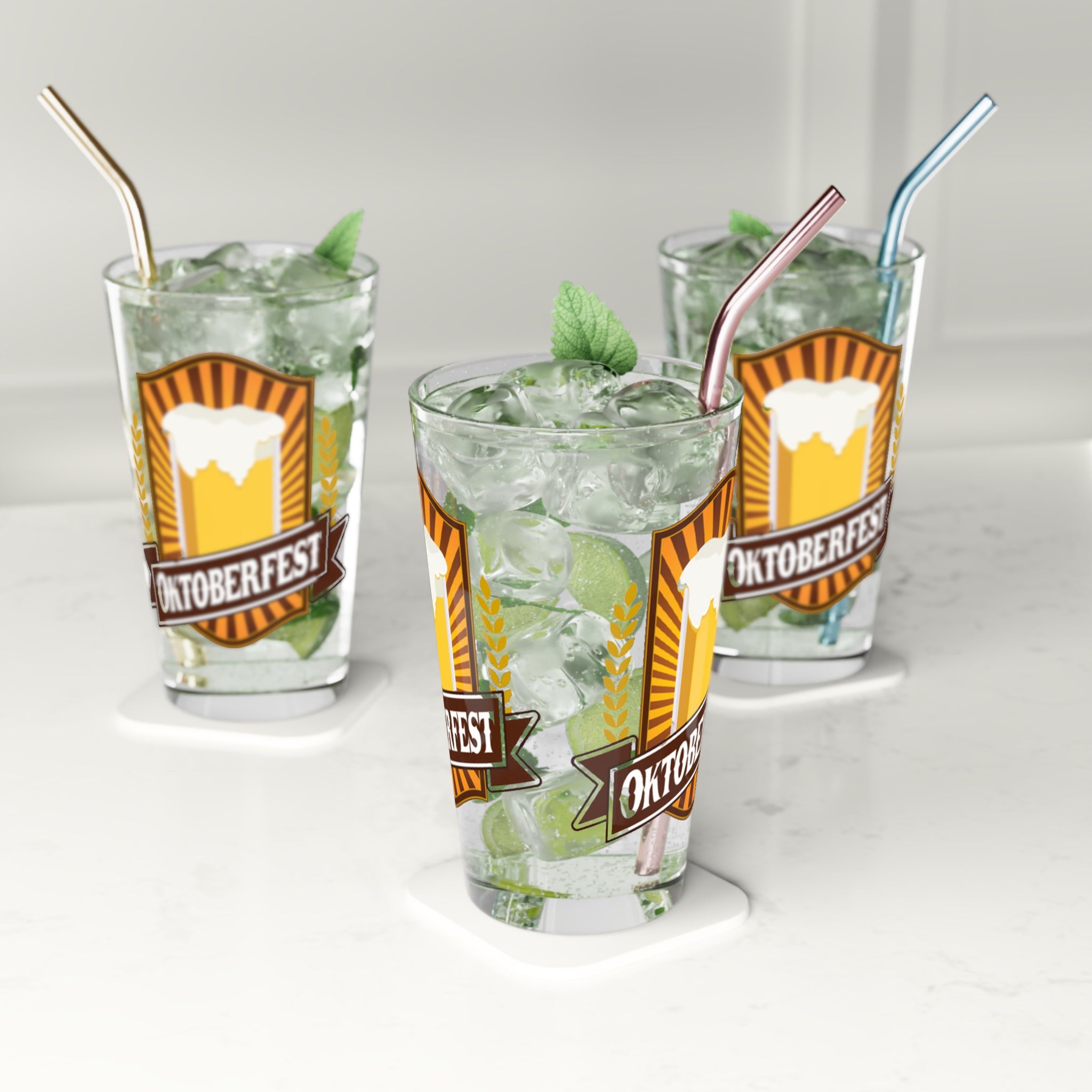 Oktoberfest- Pint Glass, 16oz - Creations by Chris and Carlos