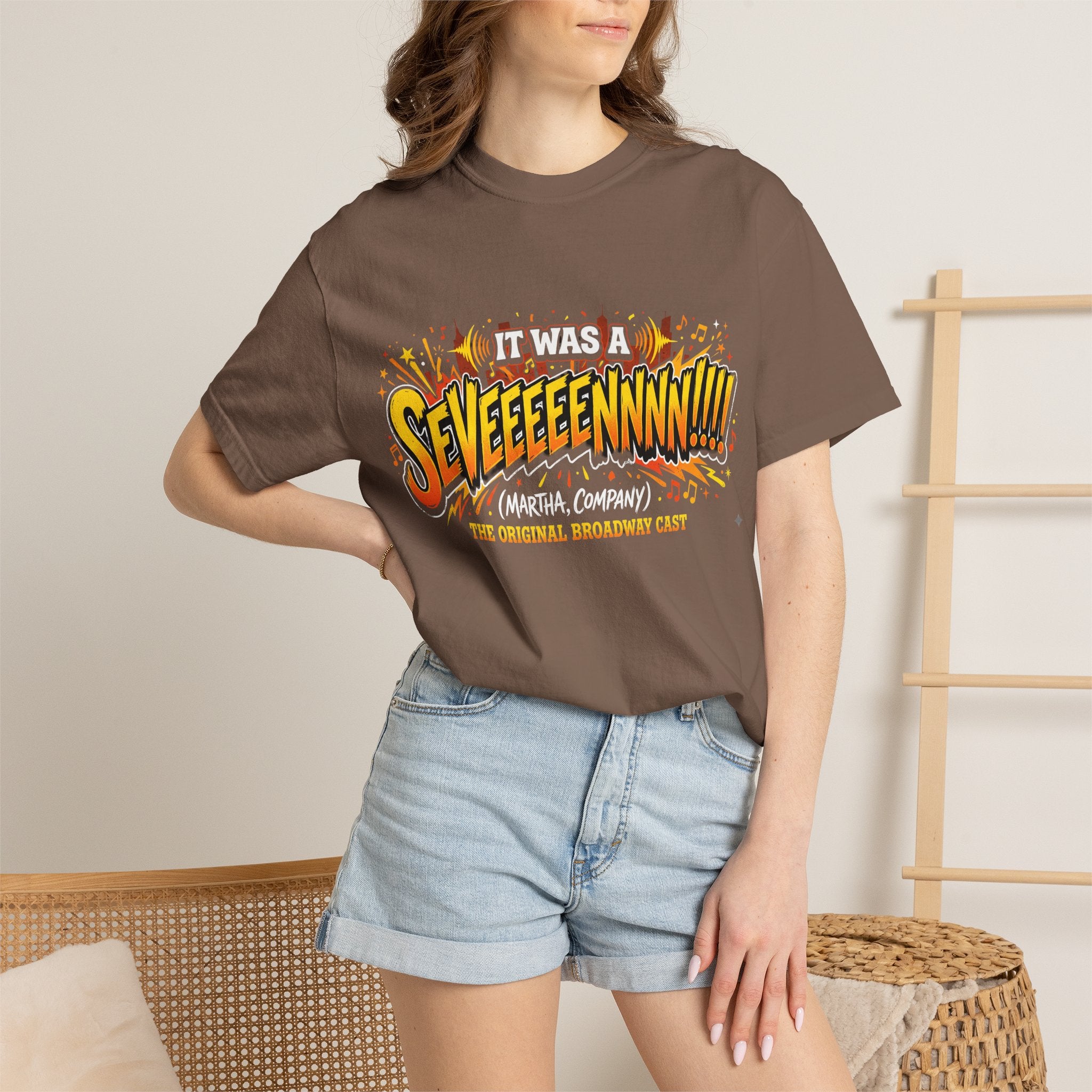 SEVEEEEEENNNN!!! Comic-Style Graphic T-Shirt - Creations by Chris and Carlos