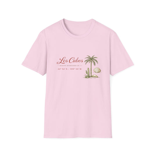 Los Cabos Palm Beach T-Shirt — Tropical Vacation Tee with Shell Graphic - Creations by Chris and Carlos