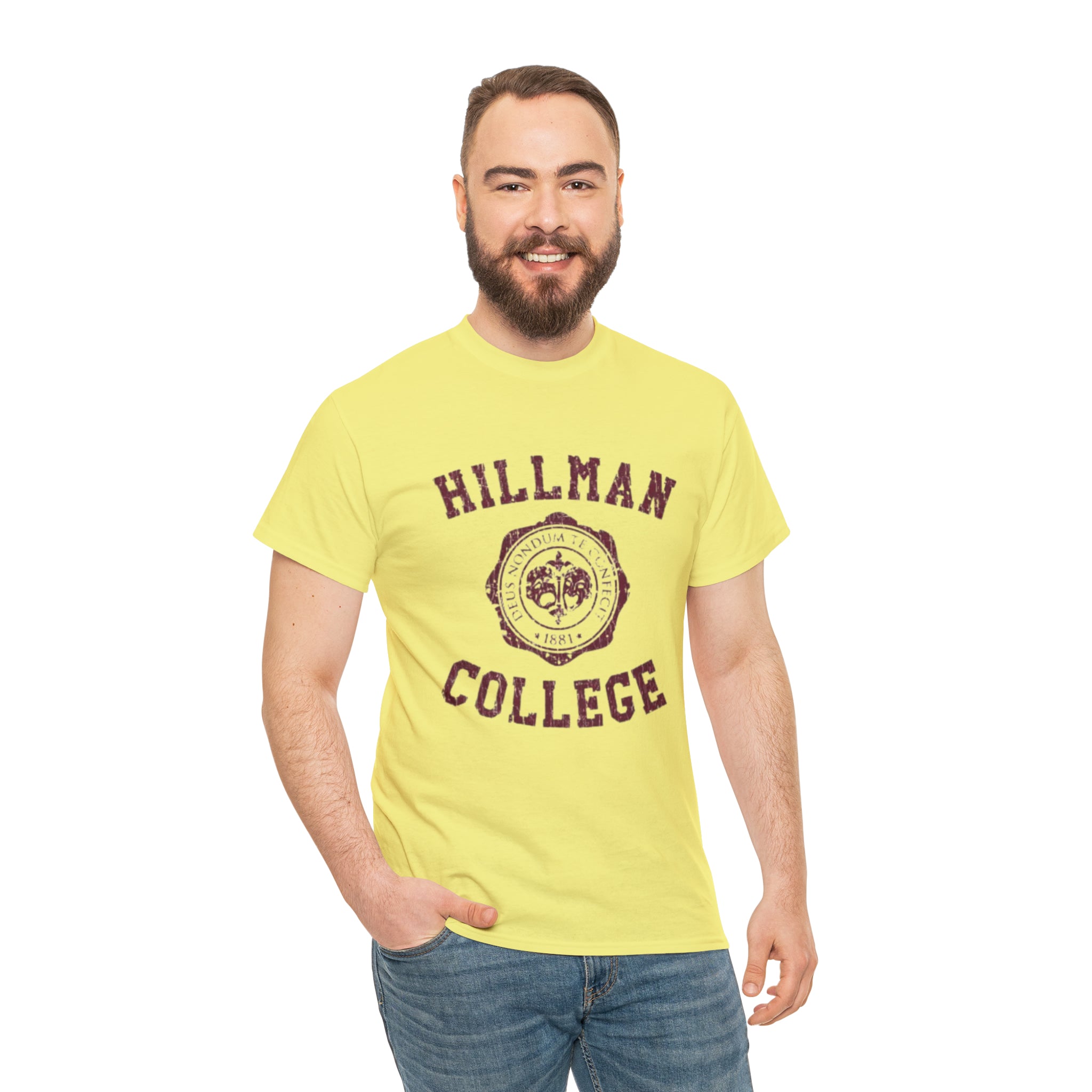 Hillman College- Unisex Heavy Cotton T-Shirt - Creations by Chris and Carlos