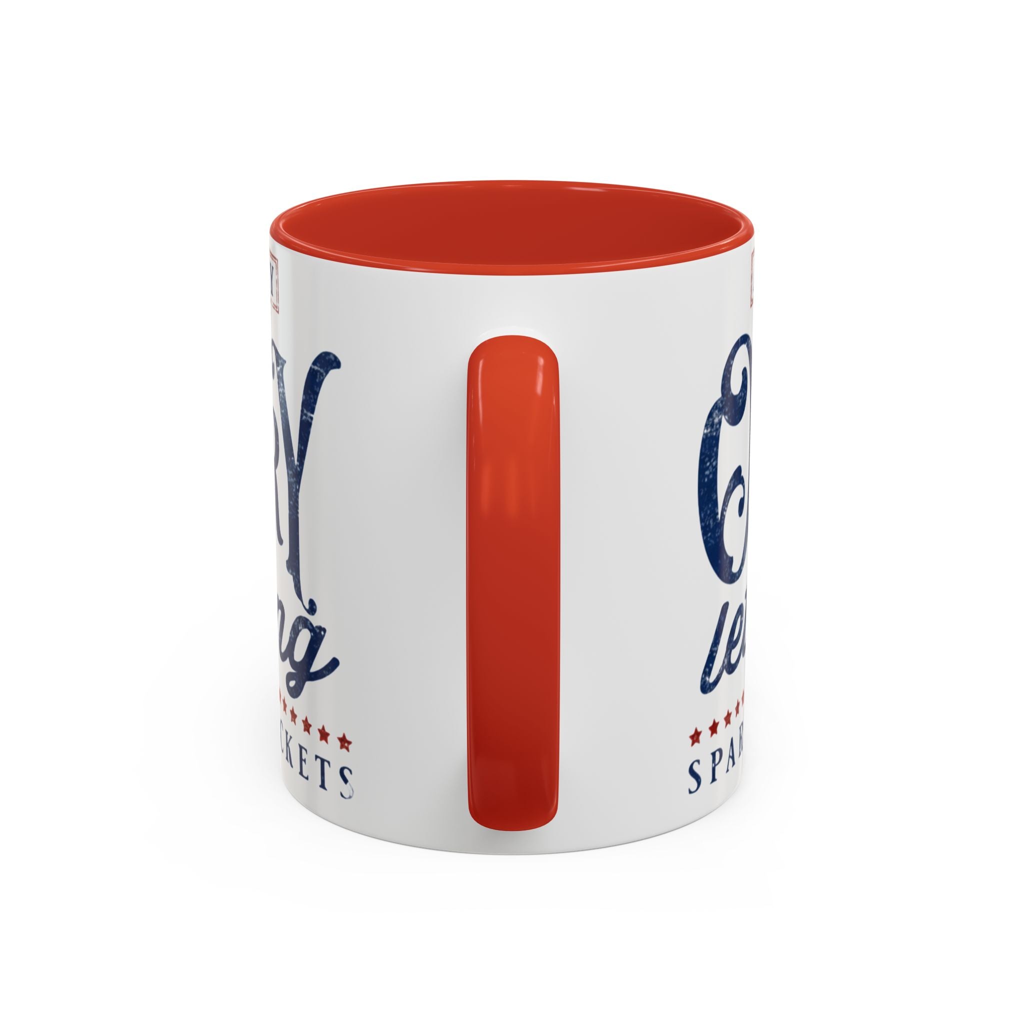 Patriotic 'Land of Glory' Accent Coffee Mug – Vintage 4th of July Americana Design - Creations by Chris and Carlos