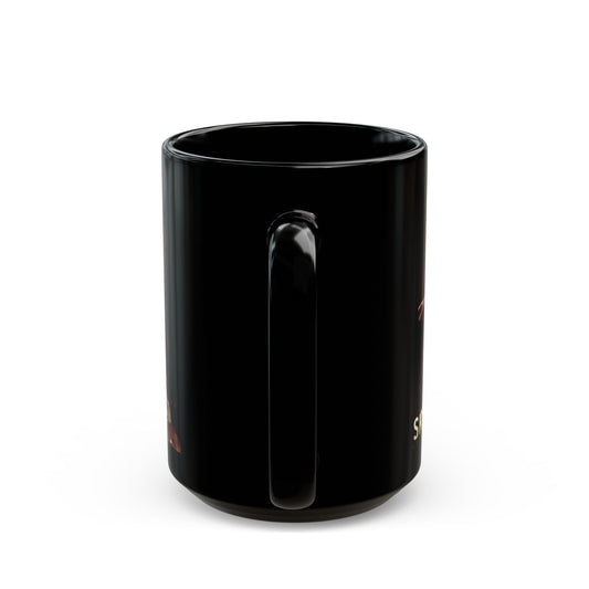 Skyscraper Movie Mug — Dwayne Johnson Action Fire Scene 11oz/15oz Black Coffee Cup - Creations by Chris and Carlos