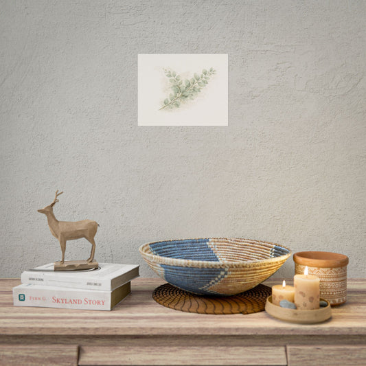 Botanical Eucalyptus Poster — Watercolor Green Leaf Wall Art - Creations by Chris and Carlos