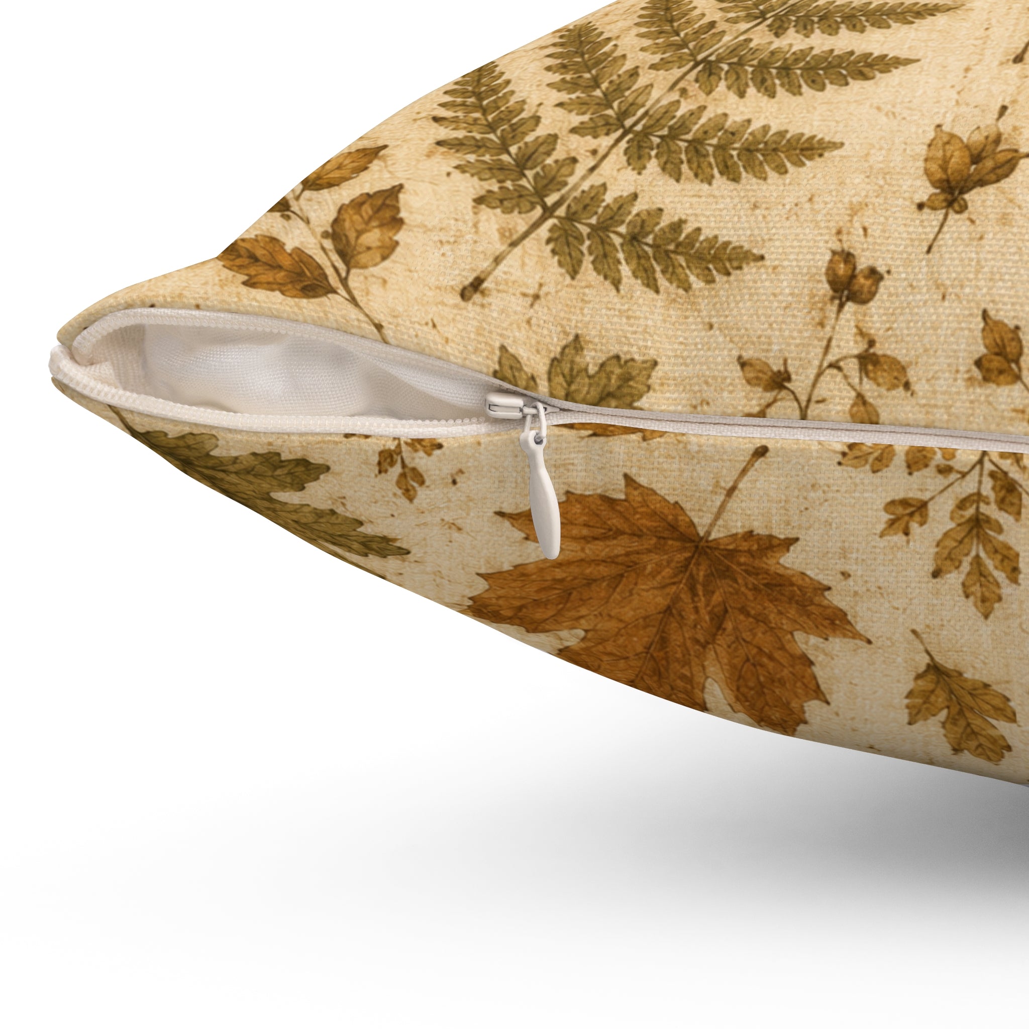 Old Soul Harvest™ Pressed Autumn Leaves Throw Pillow - Throw Pillow from Old Soul Harvest Campfire Circle