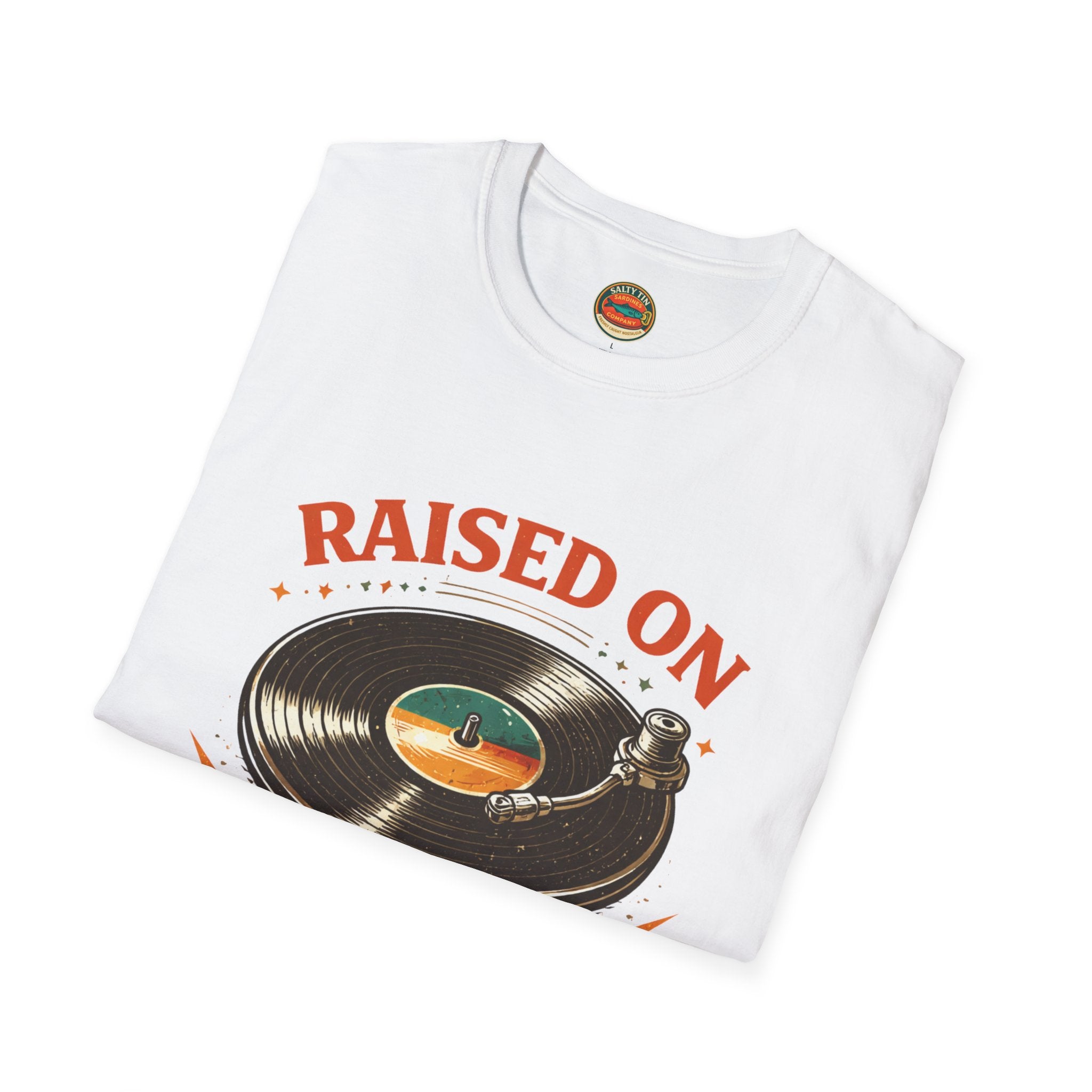 Raised on Vinyl T-Shirt — Retro Record Lover Tee - Creations by Chris and Carlos