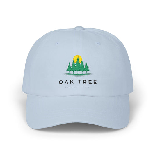 Oak Tree Dad Cap — Embroidered Forest Sunrise Baseball Hat - Creations by Chris and Carlos