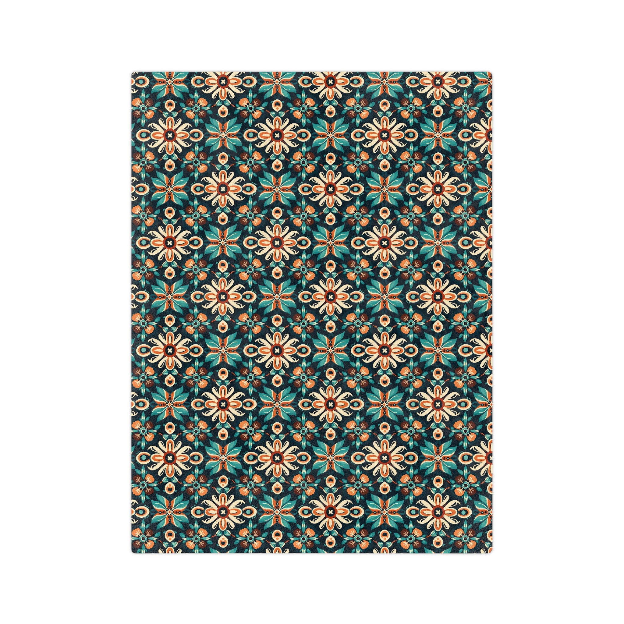 Sol y Alegría (Sun and Joy) Collection-Bohemian Tile Velveteen Microfiber Blanket - Creations by Chris and Carlos