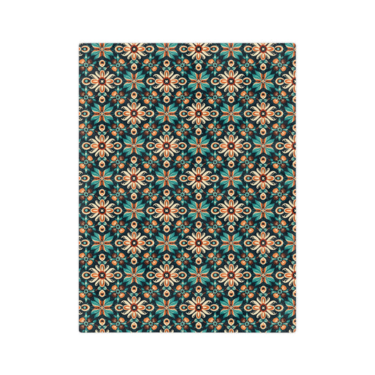 Sol y Alegría (Sun and Joy) Collection-Bohemian Tile Velveteen Microfiber Blanket - Creations by Chris and Carlos
