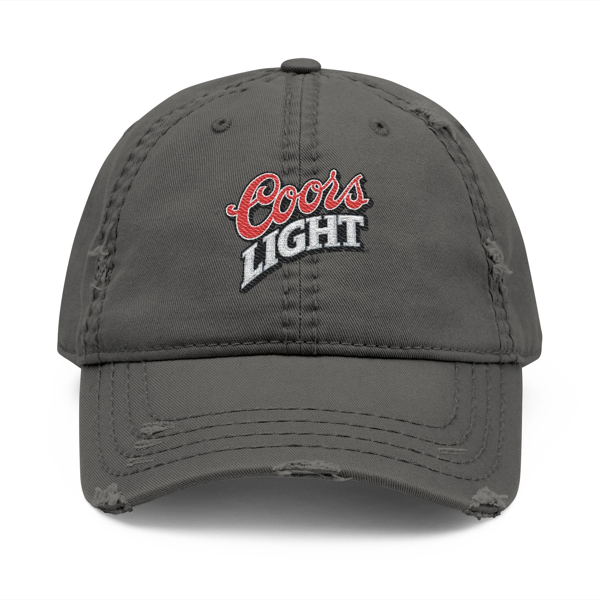 Coors Light Embroidered Distressed Dad Hat - Creations by Chris and Carlos