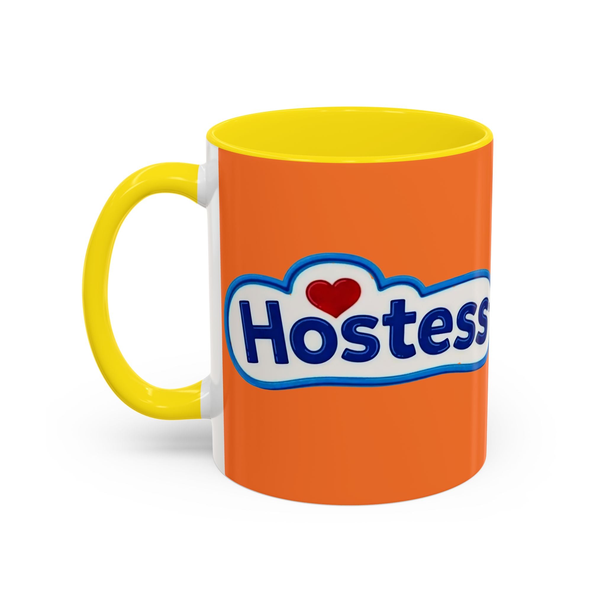 Hostess Logo Accent Coffee Mug — Retro Orange 11/15oz - Creations by Chris and Carlos