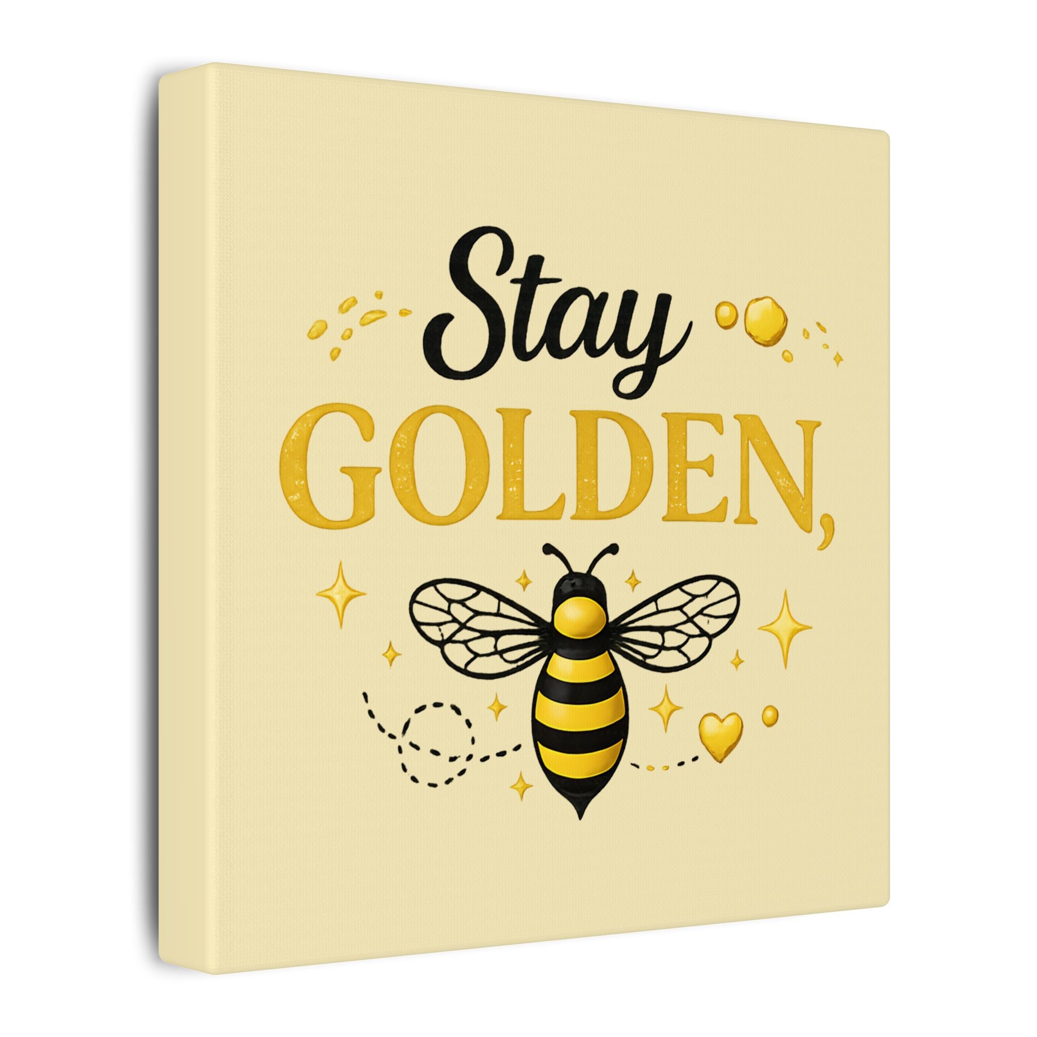 Stay Golden Bee Canvas Wall Art – Inspirational Nursery & Home Decor - Creations by Chris and Carlos