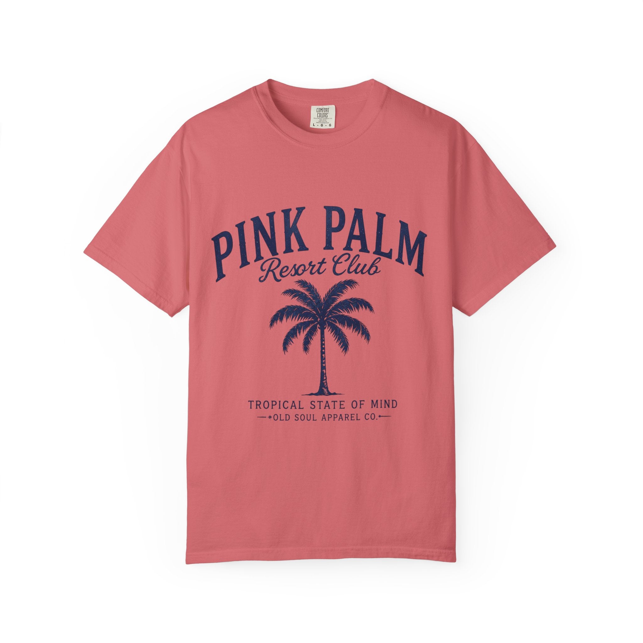 Pink Palm Resort Club T-Shirt — Tropical Palm Graphic Tee - Creations by Chris and Carlos
