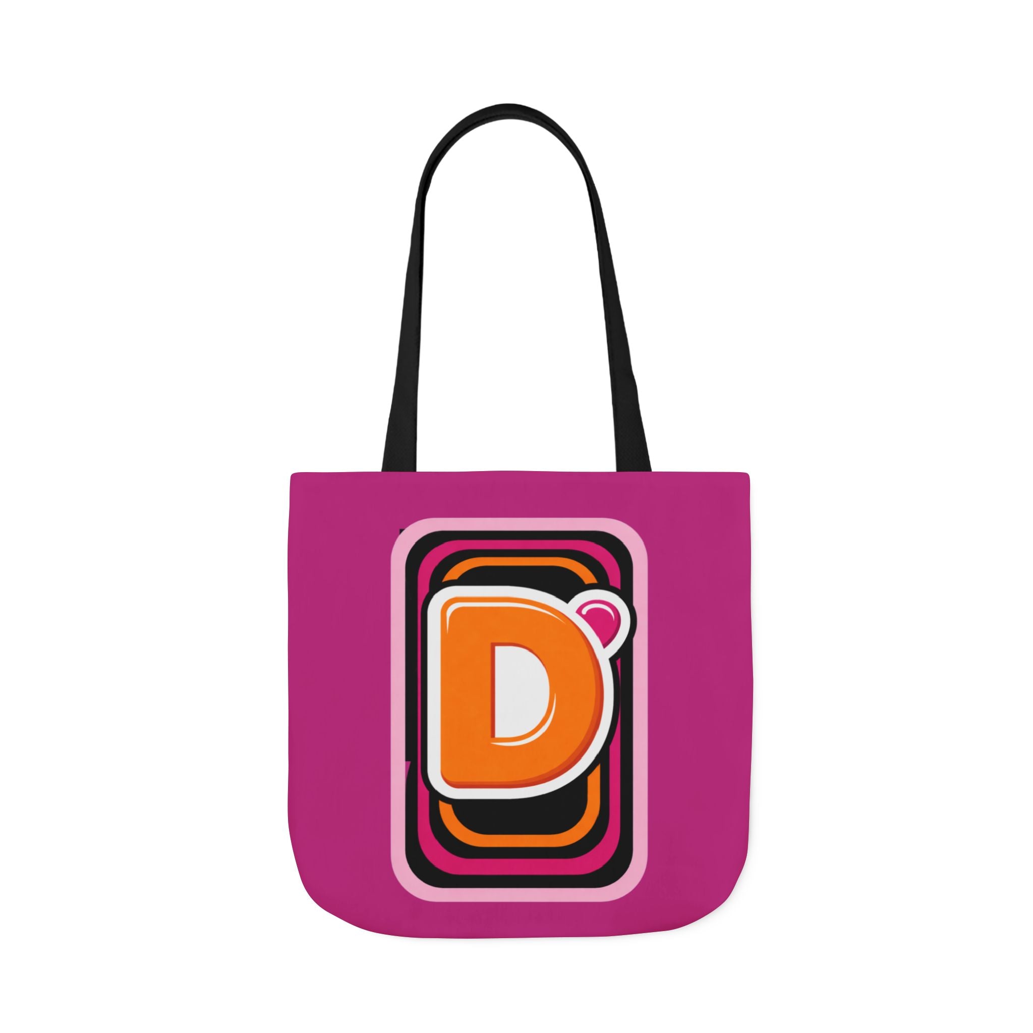Tote Bag — Retro Pink 'Dunkin' D Logo' Canvas Tote - Creations by Chris and Carlos