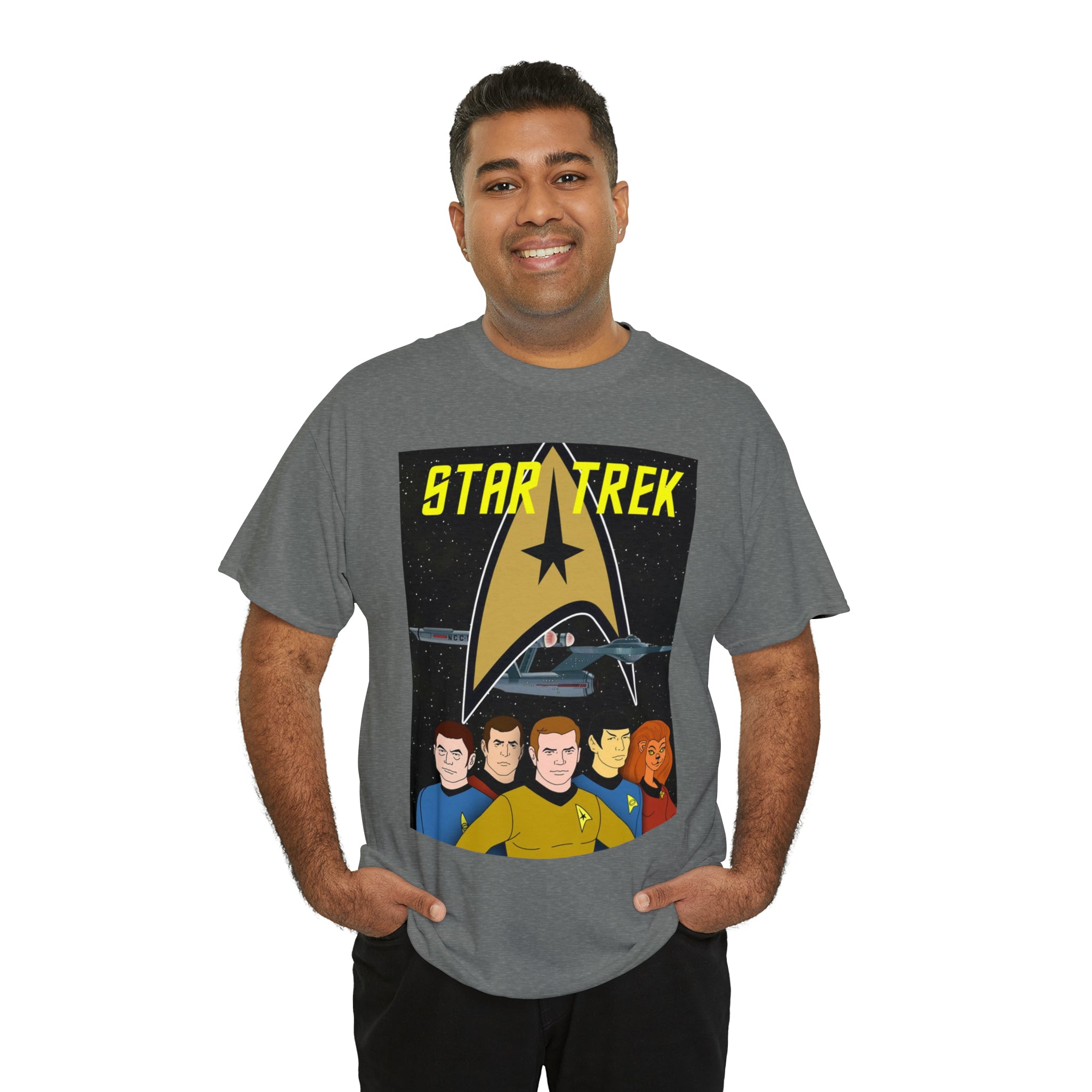 Star Trek Cartoon- Unisex Heavy Cotton T-Shirt - Creations by Chris and Carlos