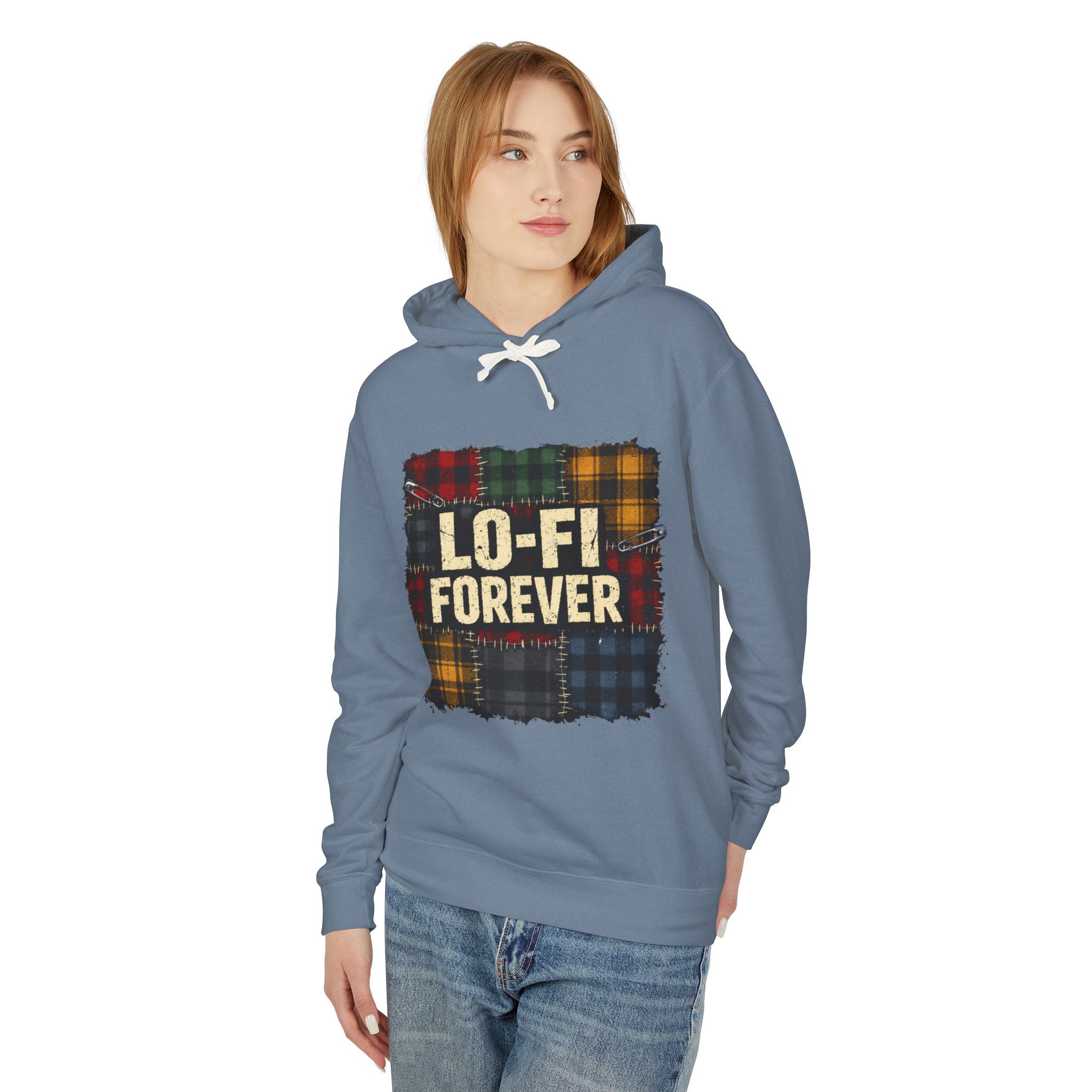 Lo-Fi Forever Plaid Hoodie — Retro Aesthetic Music Lover Sweatshirt - Creations by Chris and Carlos