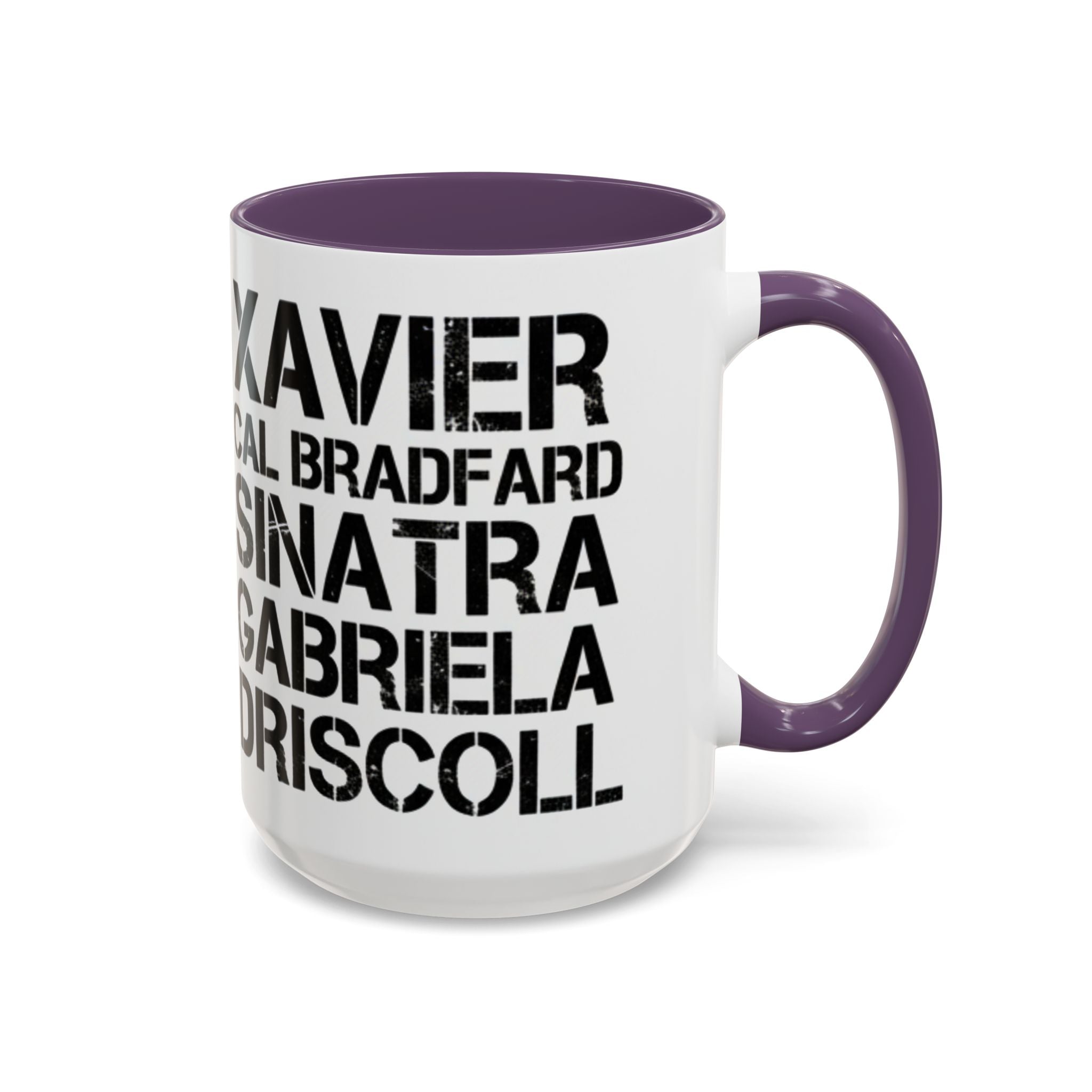 Paradise TV Show Typography Names Accent Coffee Mug — Bold Black Name List Design (11/15oz) - Creations by Chris and Carlos