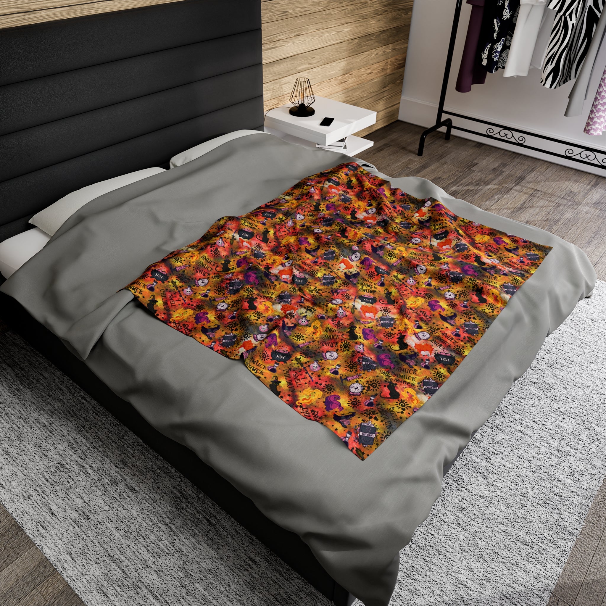 Hocus Pocus- Velveteen Plush CuddleLux Bliss Blanket - Creations by Chris and Carlos