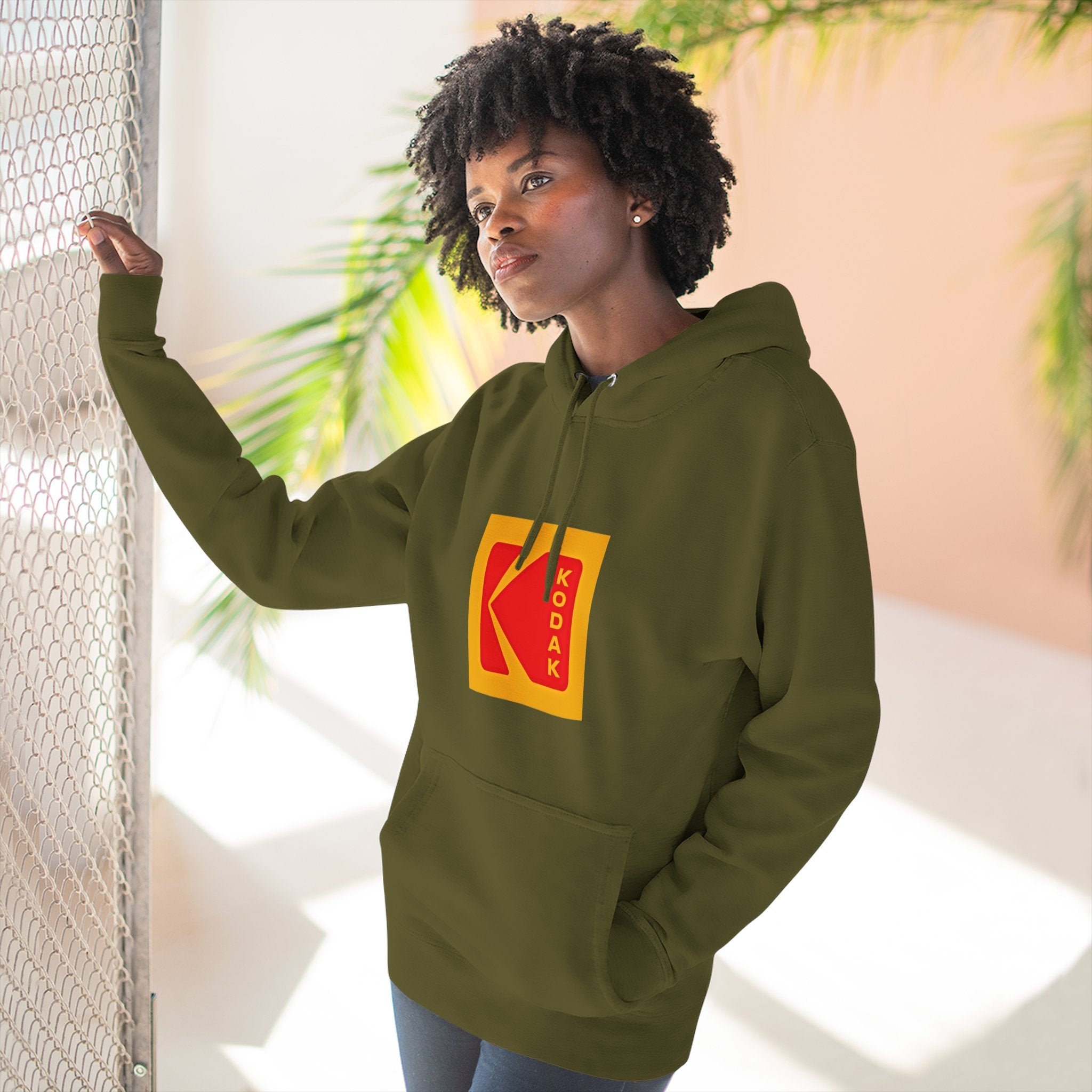 Kodak Logo Hoodie — Vintage Film Brand Graphic Fleece Hoodie - Creations by Chris and Carlos