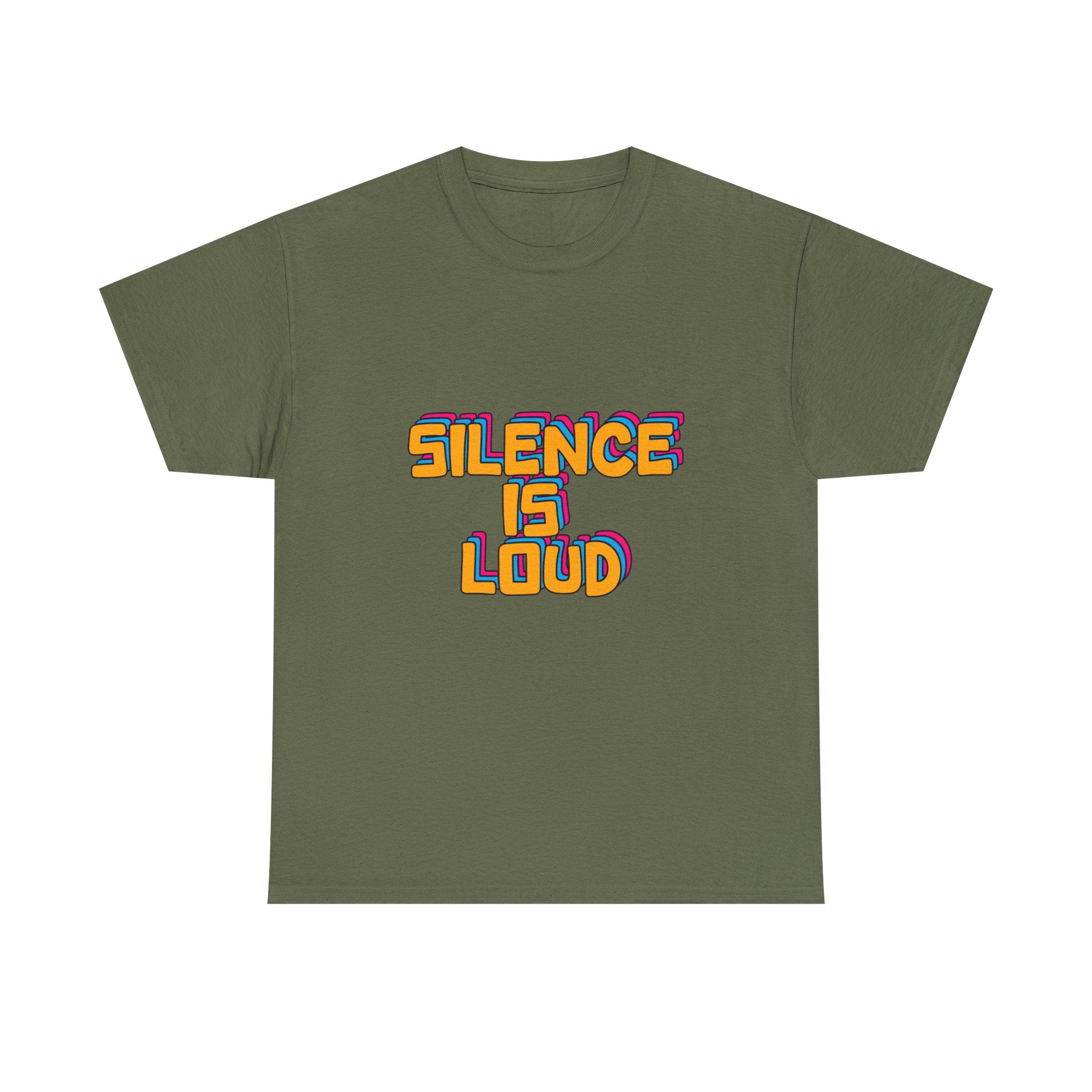 Silence Is Loud Graphic Tee — Retro Bold Statement T-Shirt - Creations by Chris and Carlos