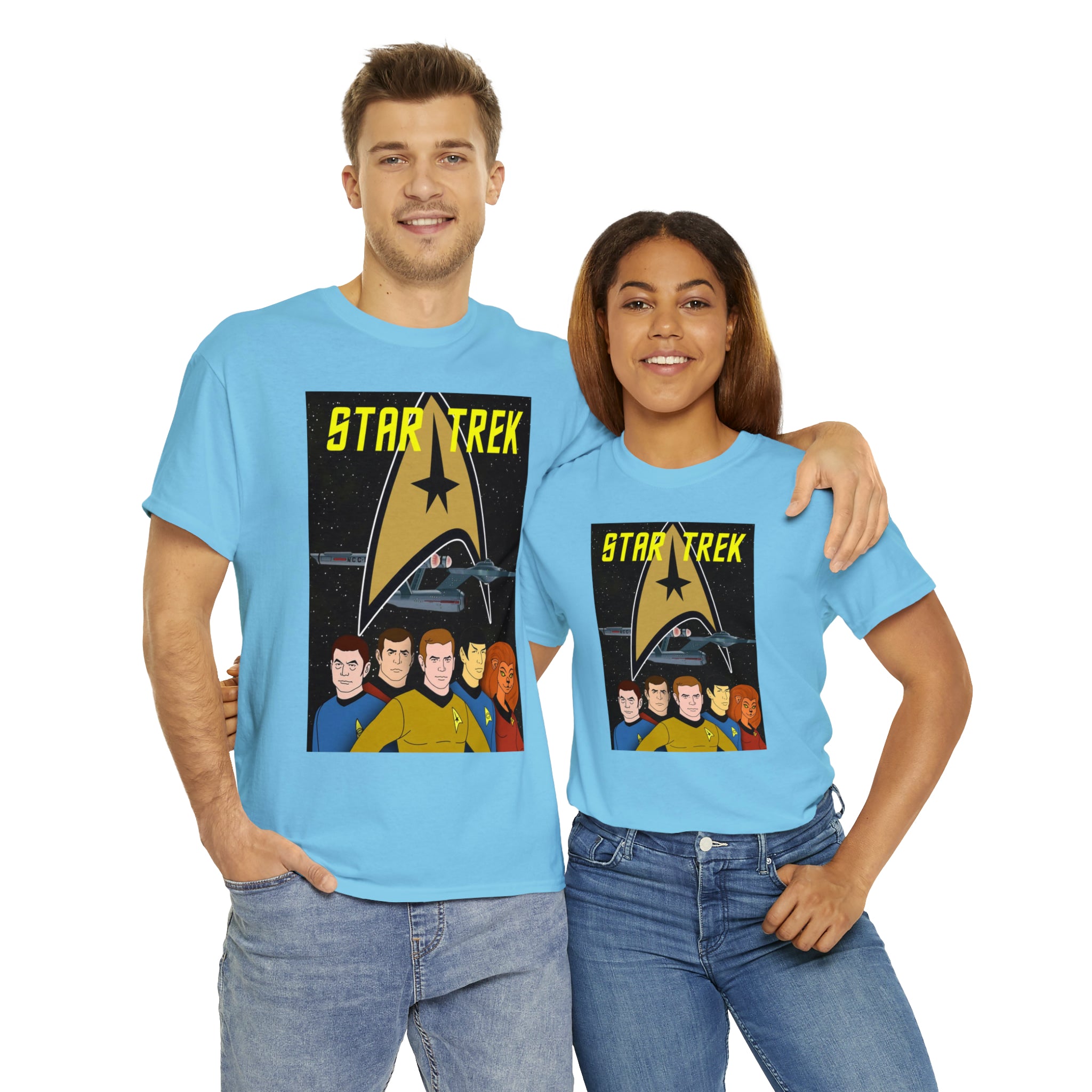 Star Trek Cartoon- Unisex Heavy Cotton T-Shirt - Creations by Chris and Carlos