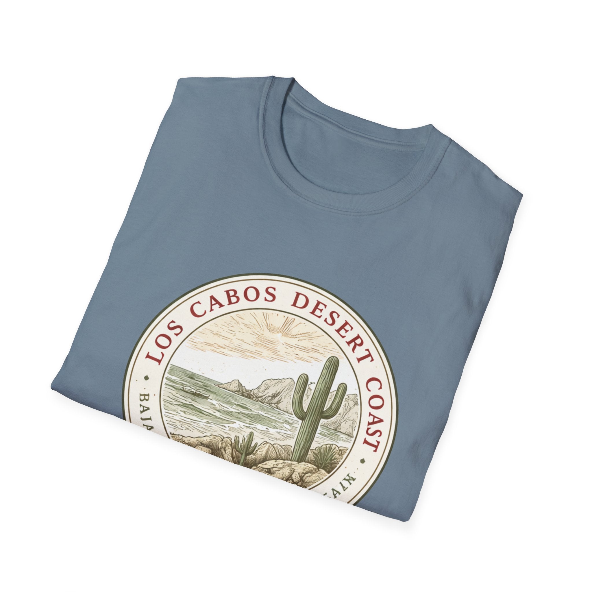Los Cabos Desert Coast T-Shirt – Vintage Cactus Beach Badge - Creations by Chris and Carlos