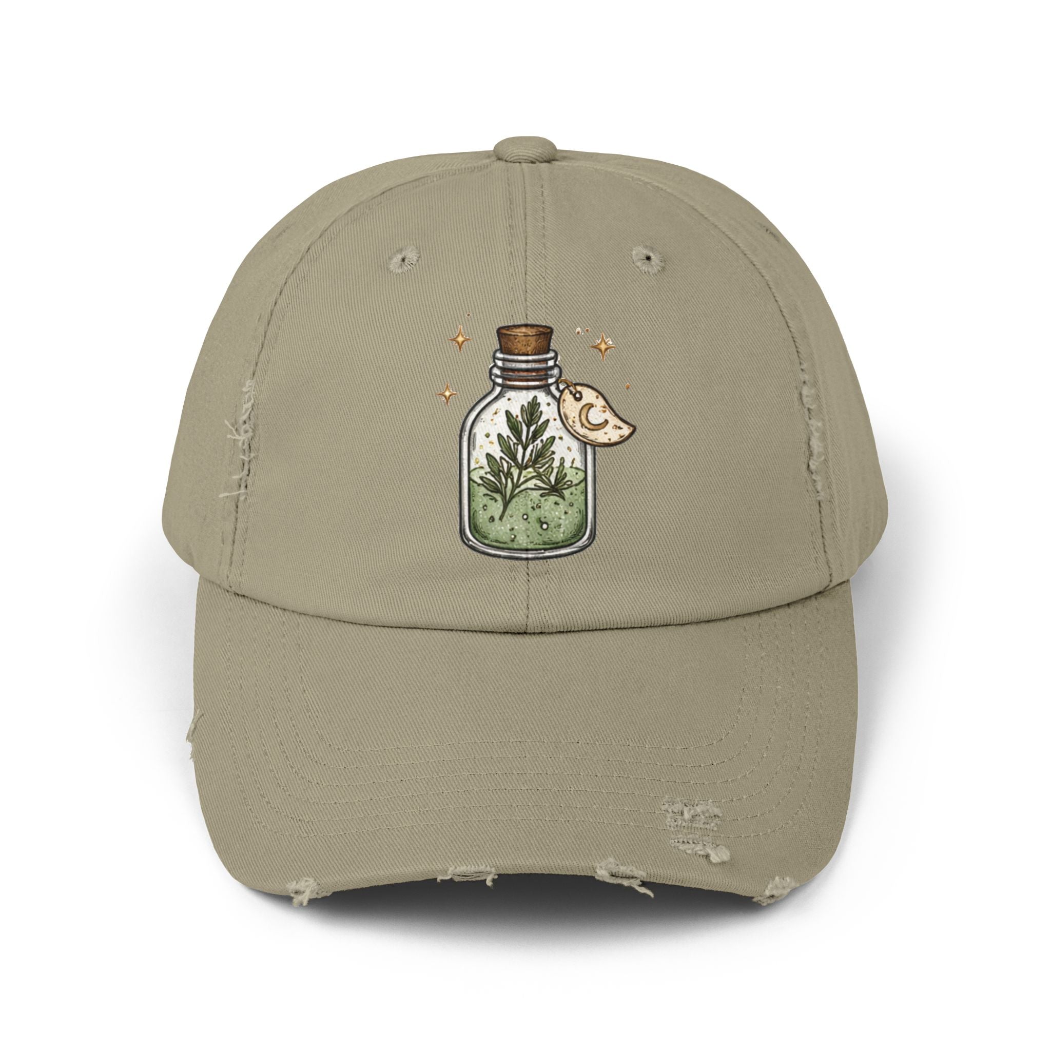 Old Soul Apothecary Distressed Black Cap — Mushroom & Herb Bottle Patch - Creations by Chris and Carlos