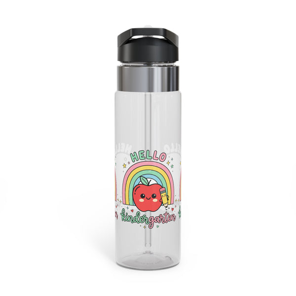 Headspace Hangs | Hello Kindergarten 20oz Sports Water Bottle — Cute Rainbow Apple Design