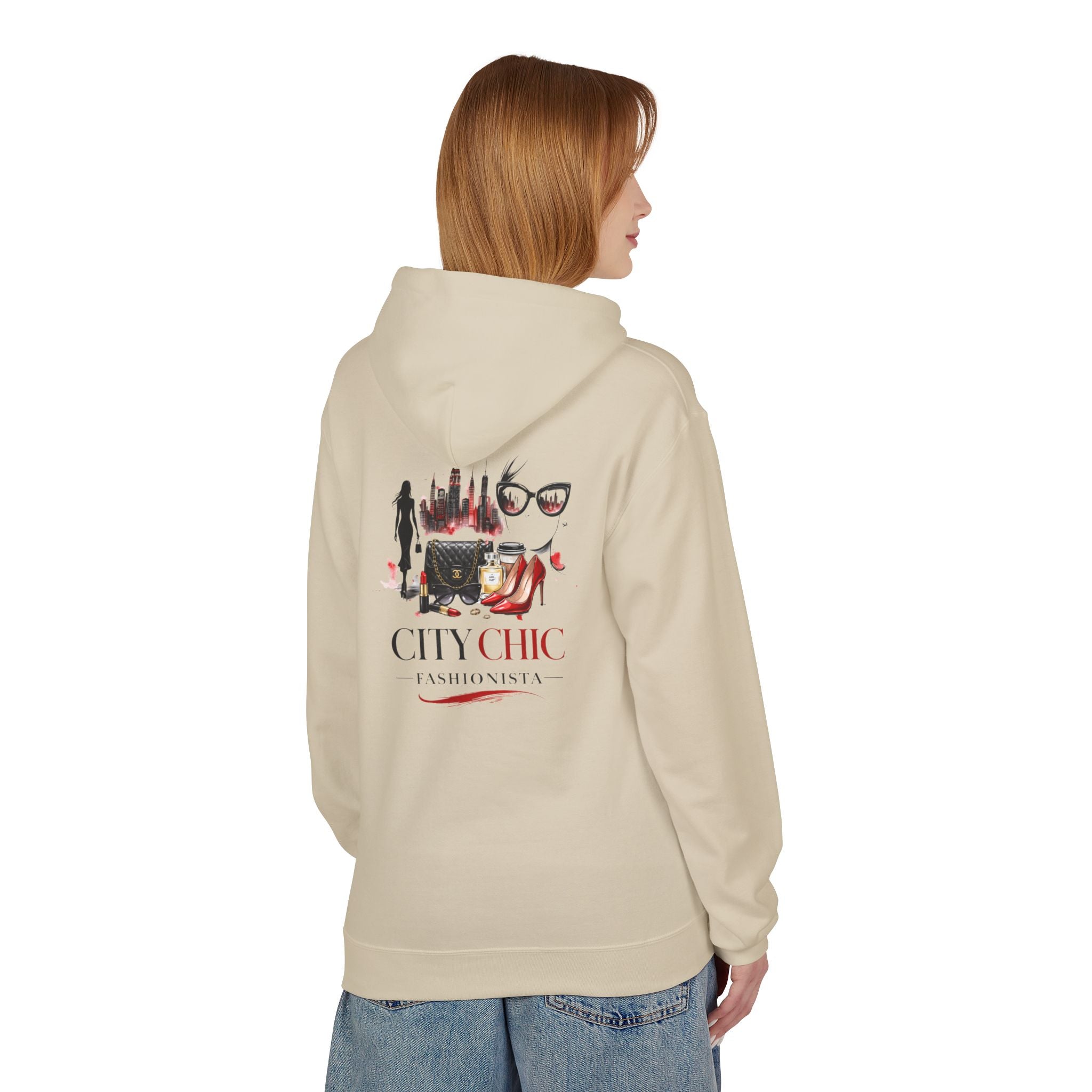City Chic Fashion Hoodie — "City Chic & Ambitionista" Graphic Pullover - Creations by Chris and Carlos