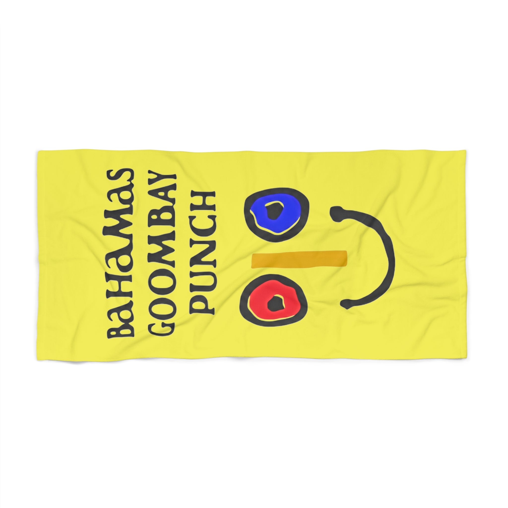 Bahamas Goombay Punch Beach Towel – Tropical Cocktail Yellow Resort Towel - Creations by Chris and Carlos