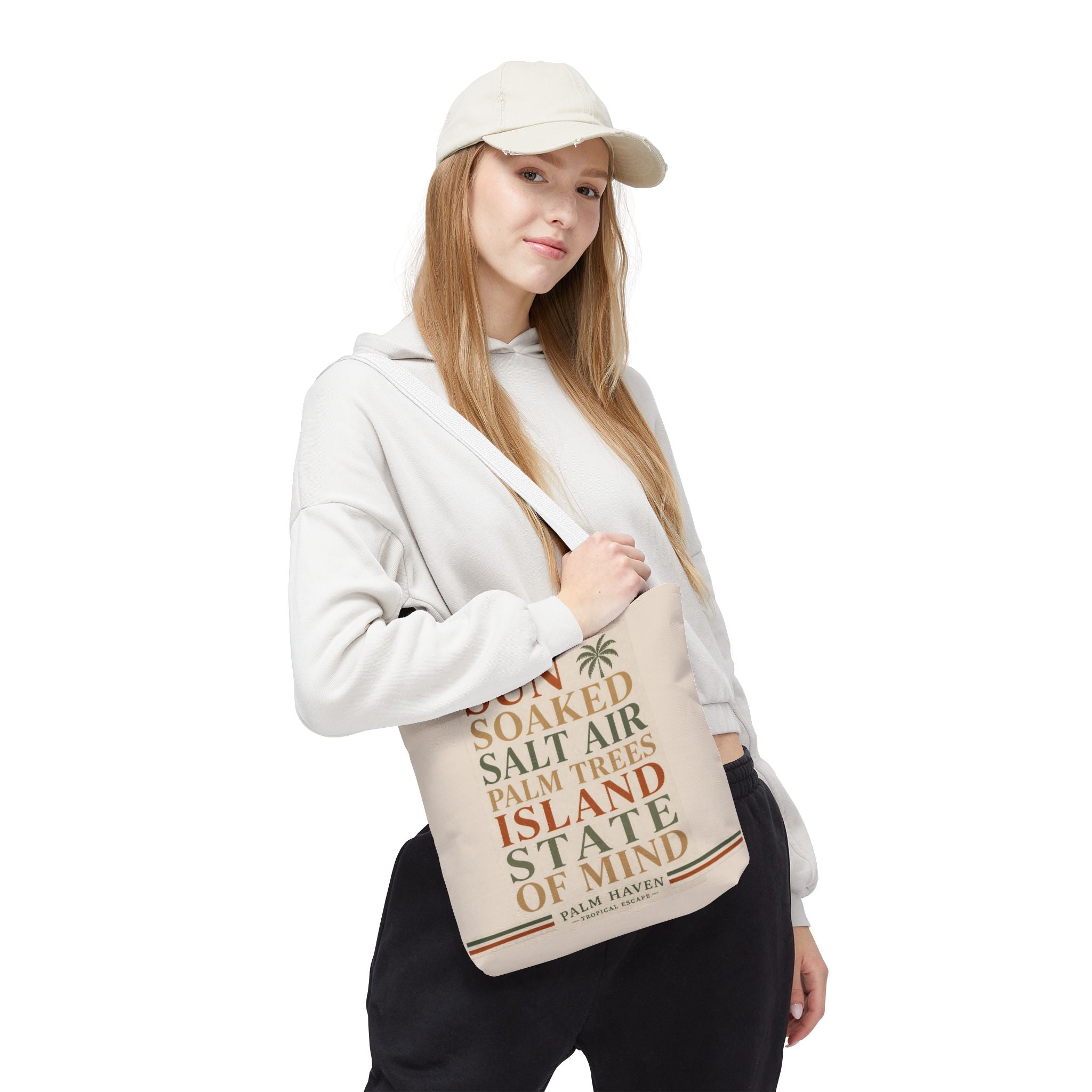 Island State of Mind Tote Bag – Sun‑Soaked Palm Tree Beach Tote - Creations by Chris and Carlos