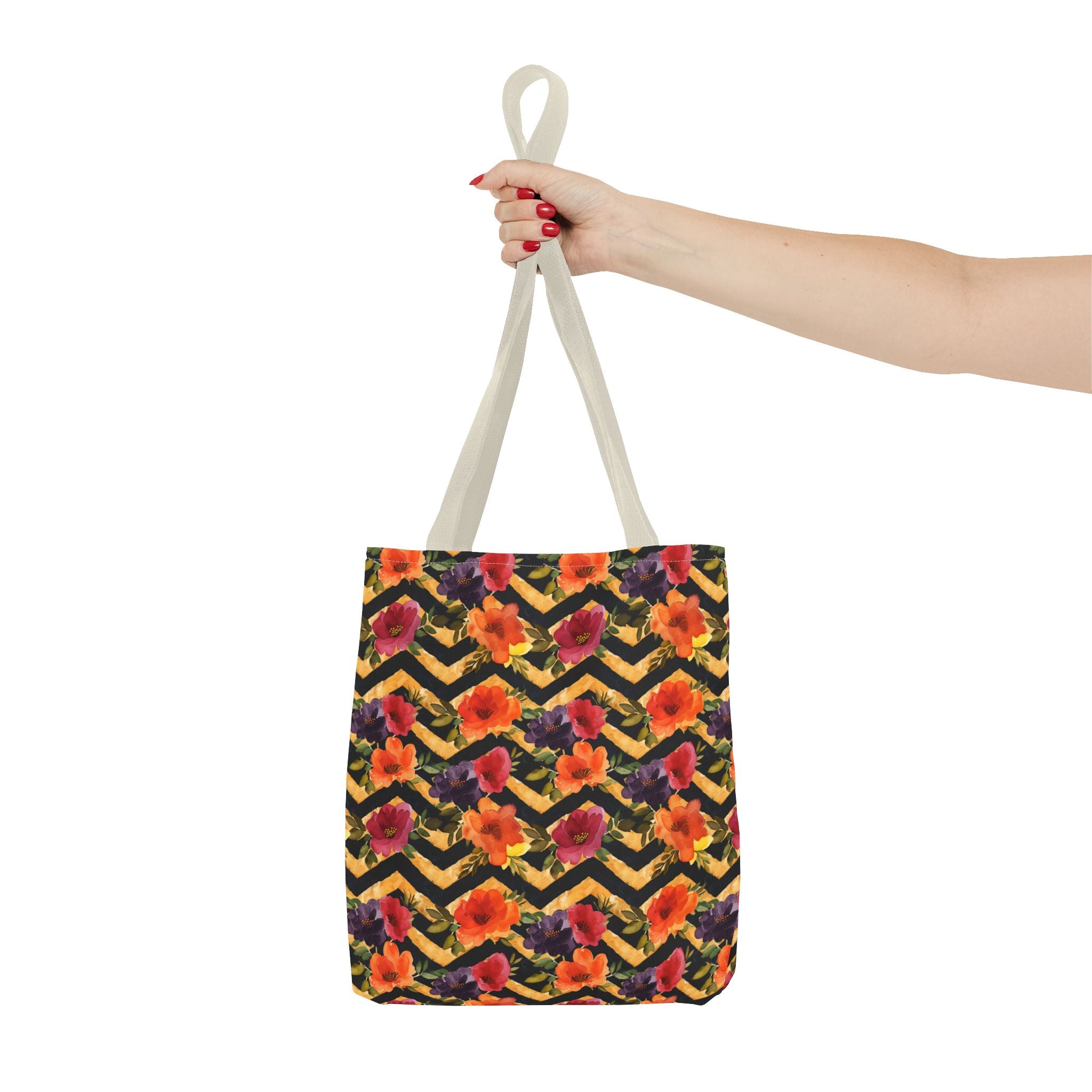 Sol y Alegría (Sun and Joy) Collection- Cactus Succulent Pattern Microfiber Blanket Soft Velveteen Throw for Home & Garden Lovers Floral Chevron Tote Bag — Bright Orange & Pink All-Over-Print Beach Shopper - Creations by Chris and Carlos