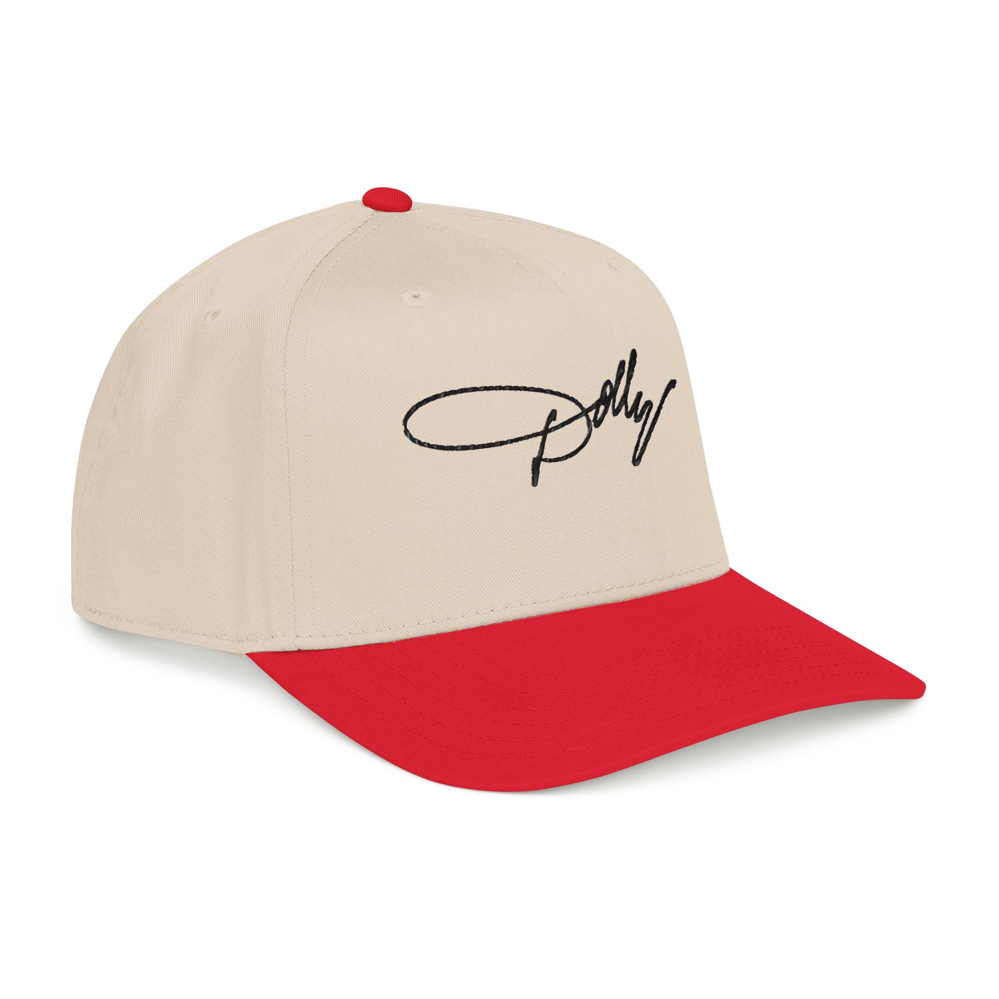 Embroidered 'Dolly' Signature Baseball Cap — Classic Mid-Profile Snapback - Creations by Chris and Carlos
