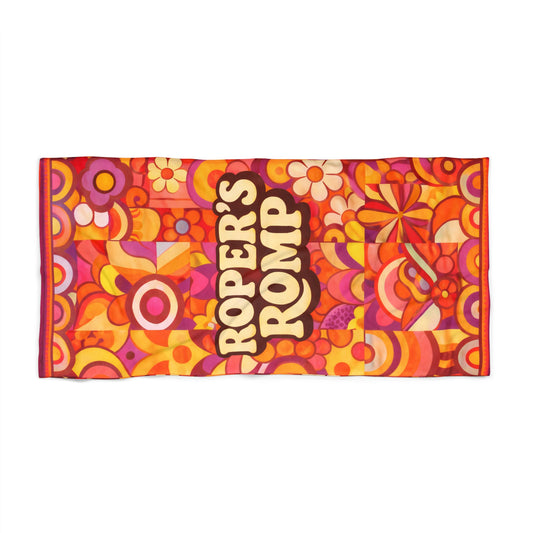 Retro Floral 'Roper's Romp' Beach Towel - Creations by Chris and Carlos