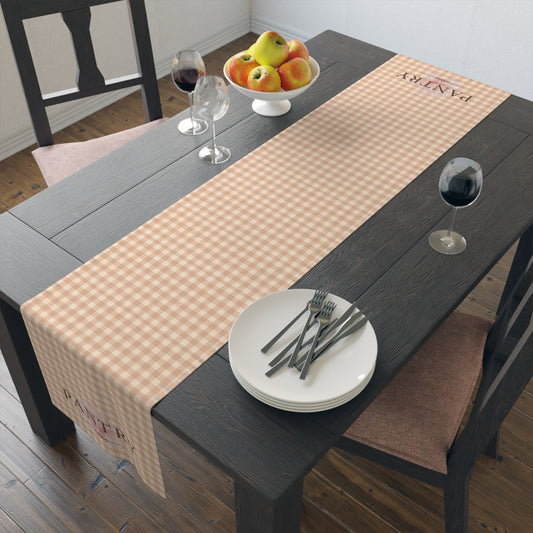 Farmhouse Gingham Table Runner — "Pantry" Cotton-Blend Decor - Creations by Chris and Carlos