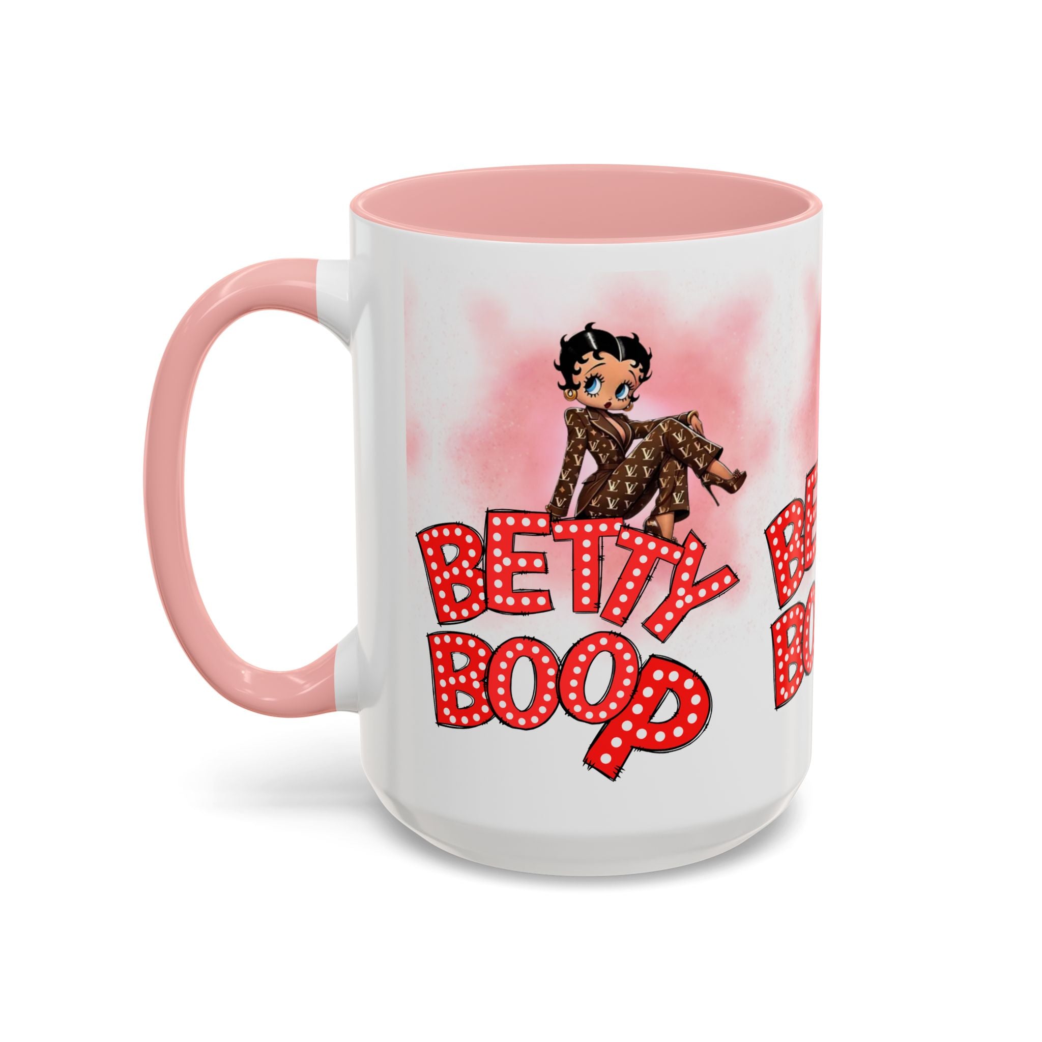 Betty Boop Pink Accent Coffee Mug — Retro Vintage Cartoon Tea Cup (11/15 oz) - Creations by Chris and Carlos