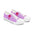 Pinky Palmtree Puff Floral Purple Women's Low Top Sneakers — Pink Tropical Graphic Canvas Shoes