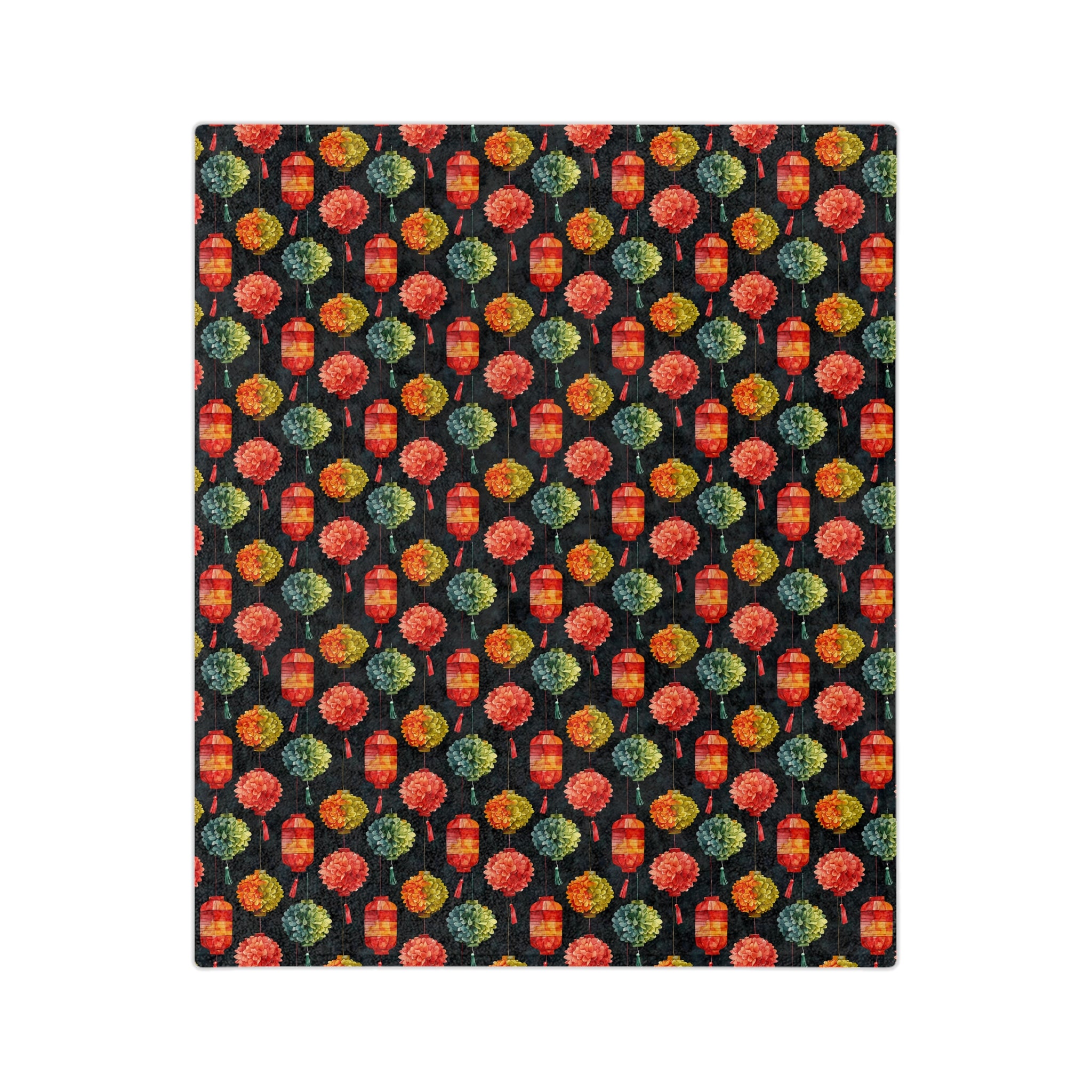 Sol y Alegría (Sun and Joy) Collection-Lanterns Velveteen Blanket - Creations by Chris and Carlos