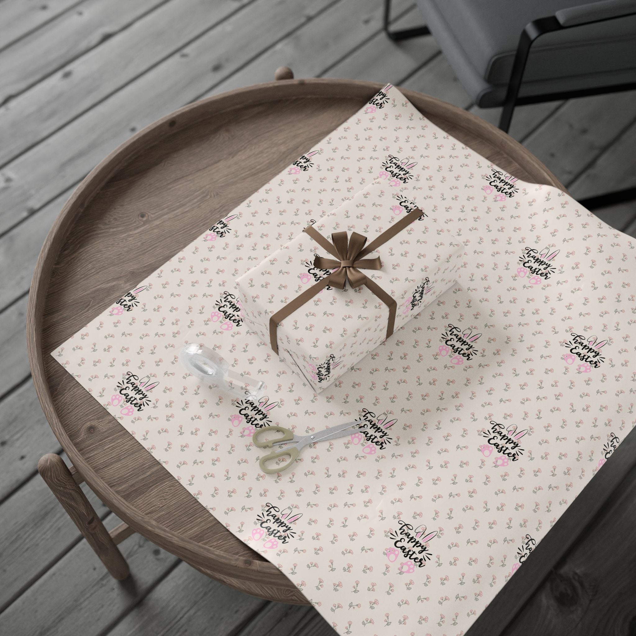 Easter Floral Mini Rose Wrapping Paper Roll — Pink Rosebud Gift Wrap - Creations by Chris and Carlos
