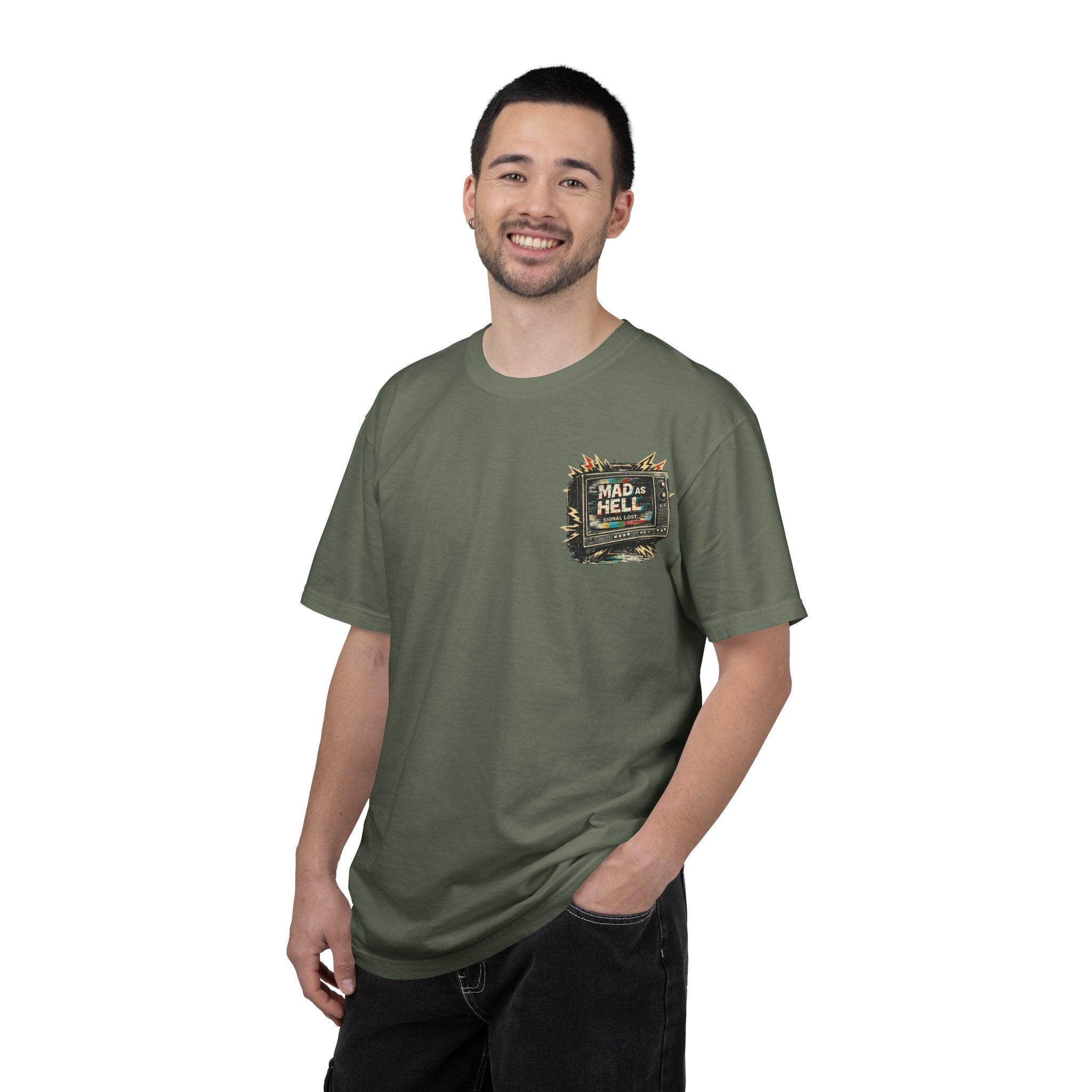 T-Shirt — "I'm As Mad As Hell" Retro TV Network Graphic Tee - Creations by Chris and Carlos