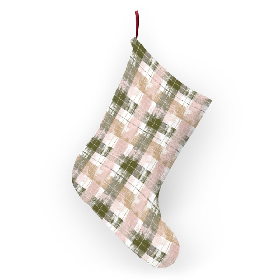 Yuletide Wonder- Plaid Christmas Stockings, Holiday Decor, Festive Gift Holders, Cozy Home Accent, Stocking Stuffers