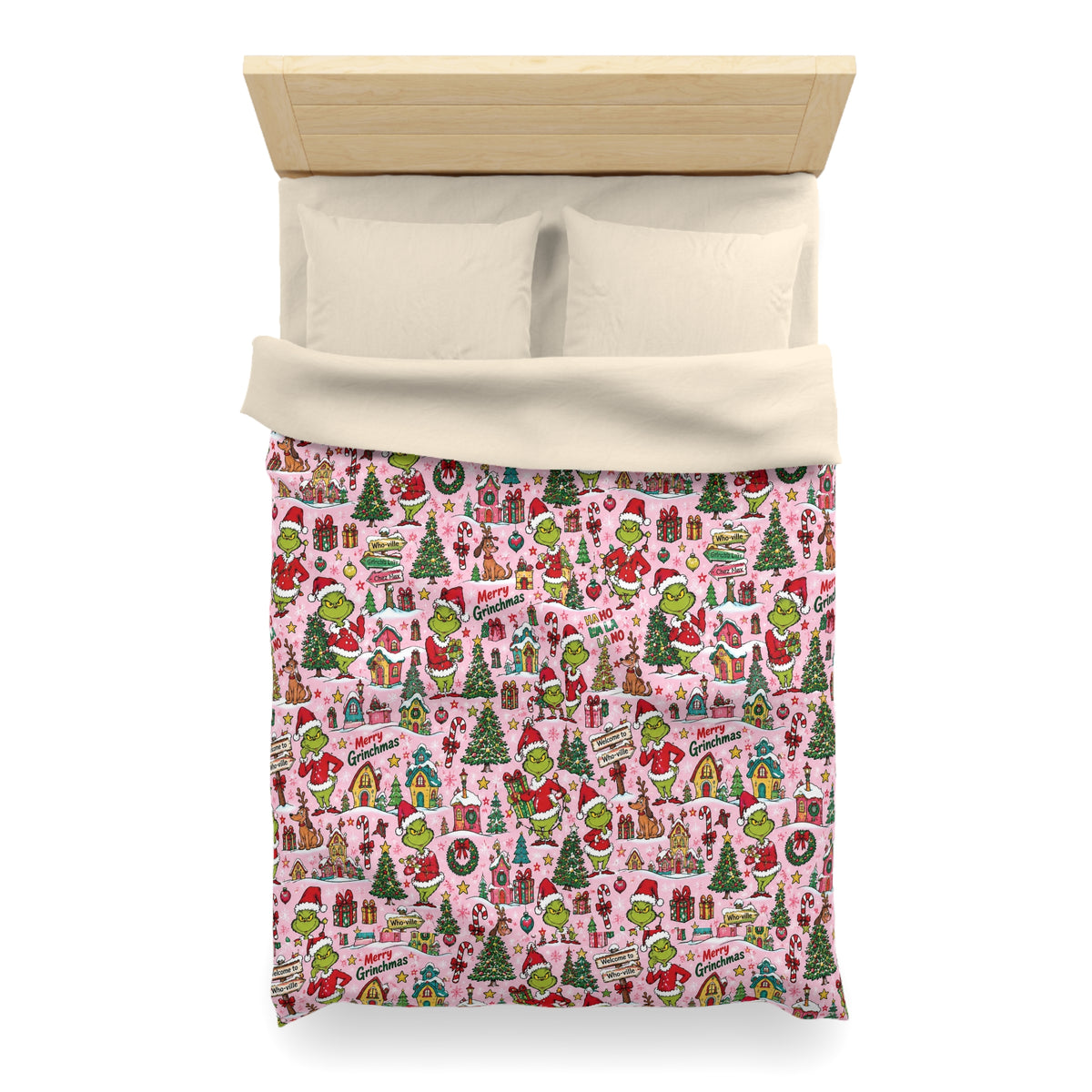 Pink Grinchmas™ | Microfiber Duvet Cover
