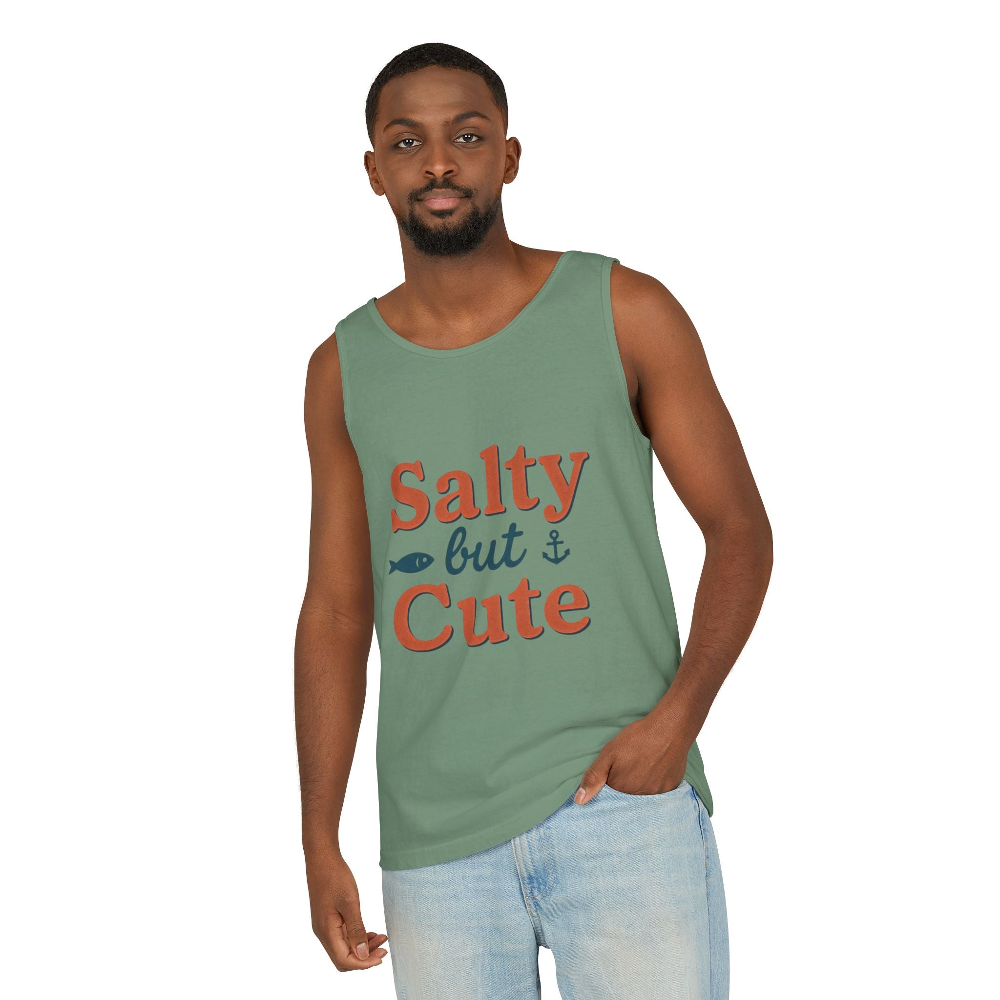 Salty But Cute Tank Top — Nautical Beachy Graphic Summer Shirt - Creations by Chris and Carlos
