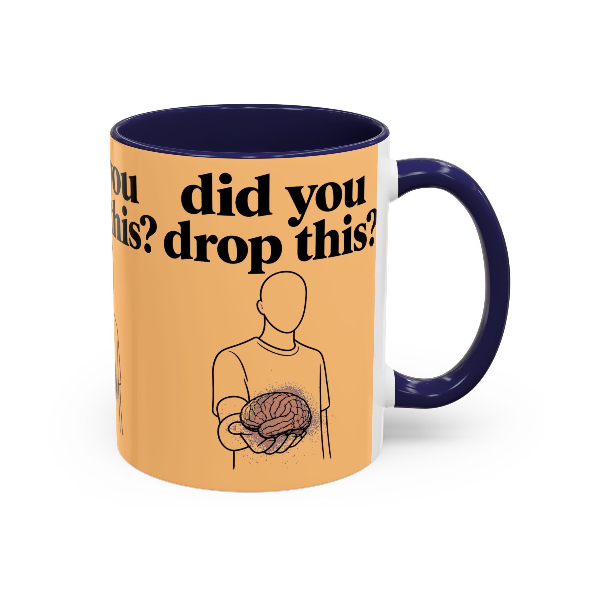 Did You Drop This? Brain Illustration Accent Coffee Mug - Creations by Chris and Carlos