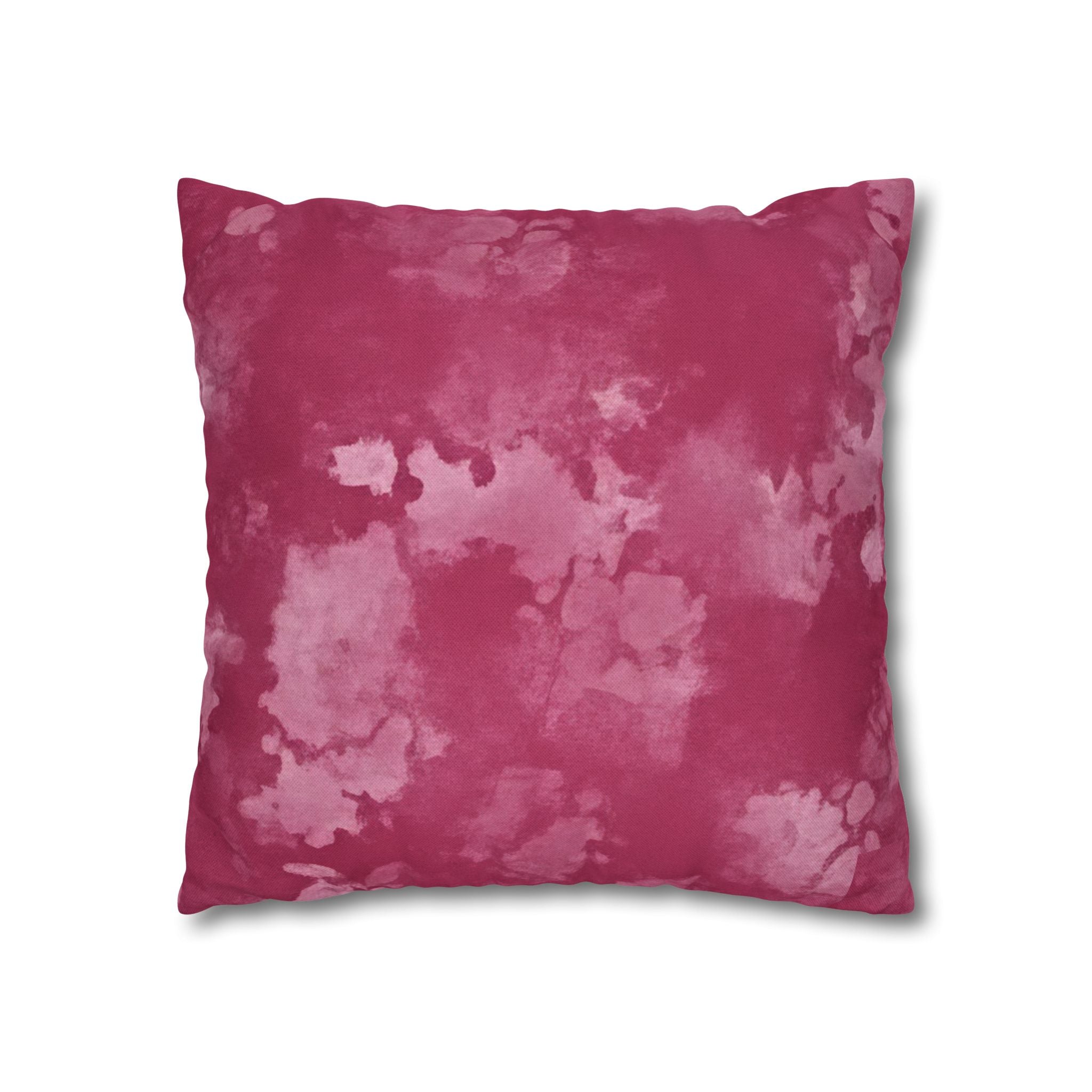 The Artisanal Flora Gallery Green Watercolor Stripe Square Pillowcase — Modern Boho Decorative Throw Pillow Cover - Creations by Chris and Carlos