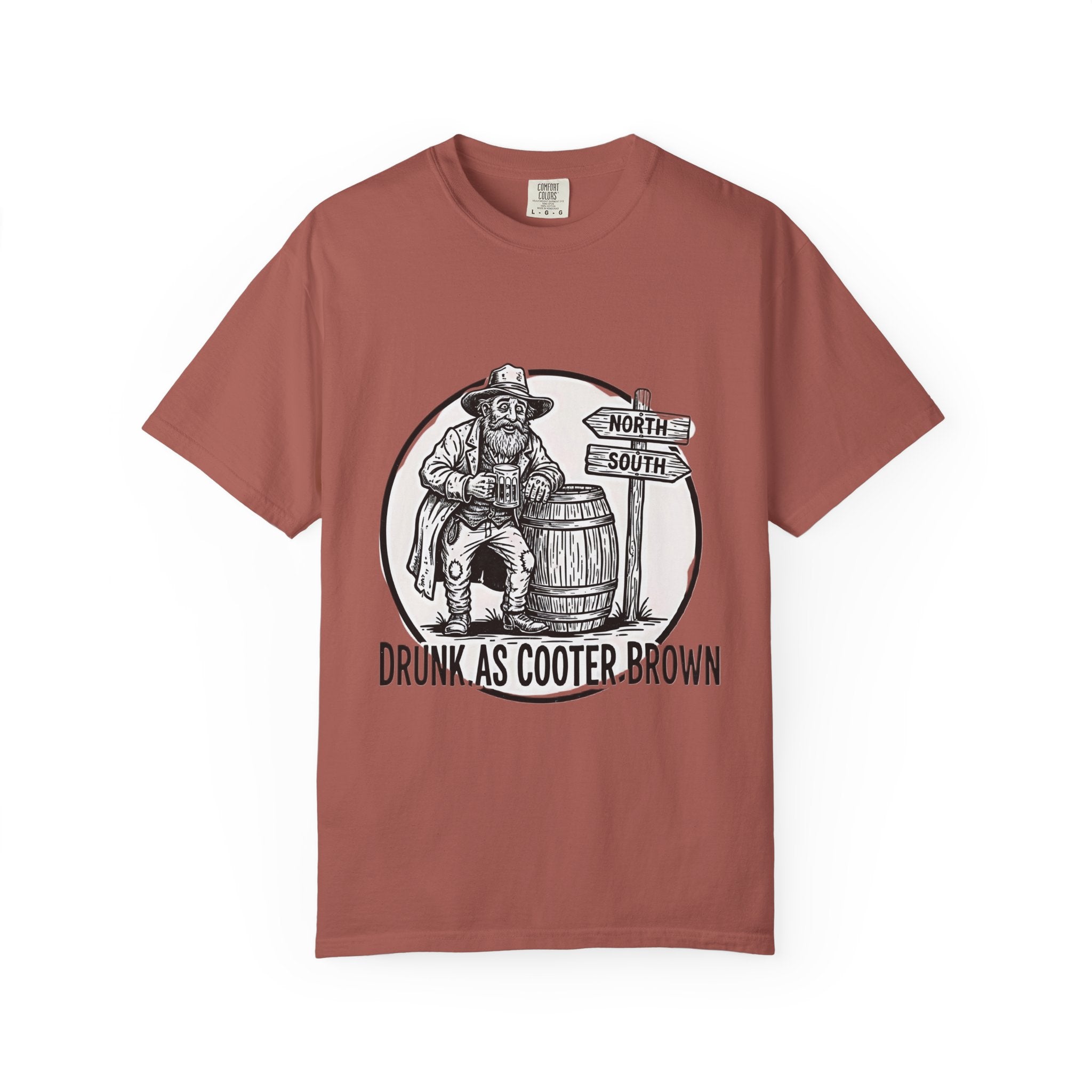 Drunk as Cooter Brown T-Shirt — Vintage Country Barrel Graphic Tee - Creations by Chris and Carlos