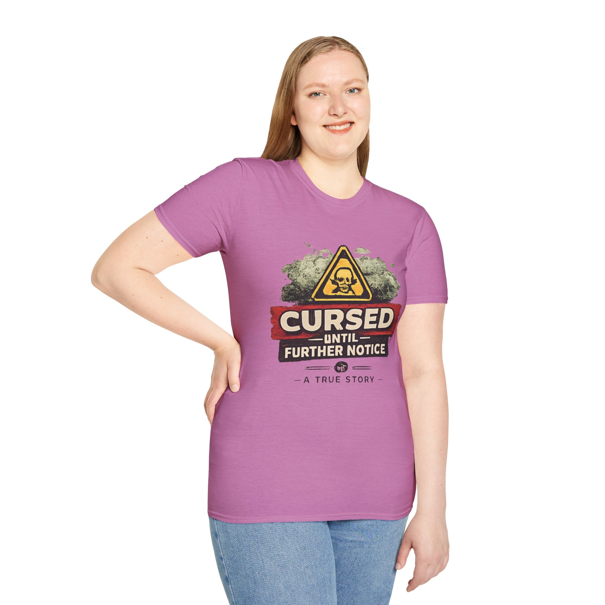 Cursed Until Further Notice T-Shirt – Humorous Dark Warning Graphic Tee - Creations by Chris and Carlos
