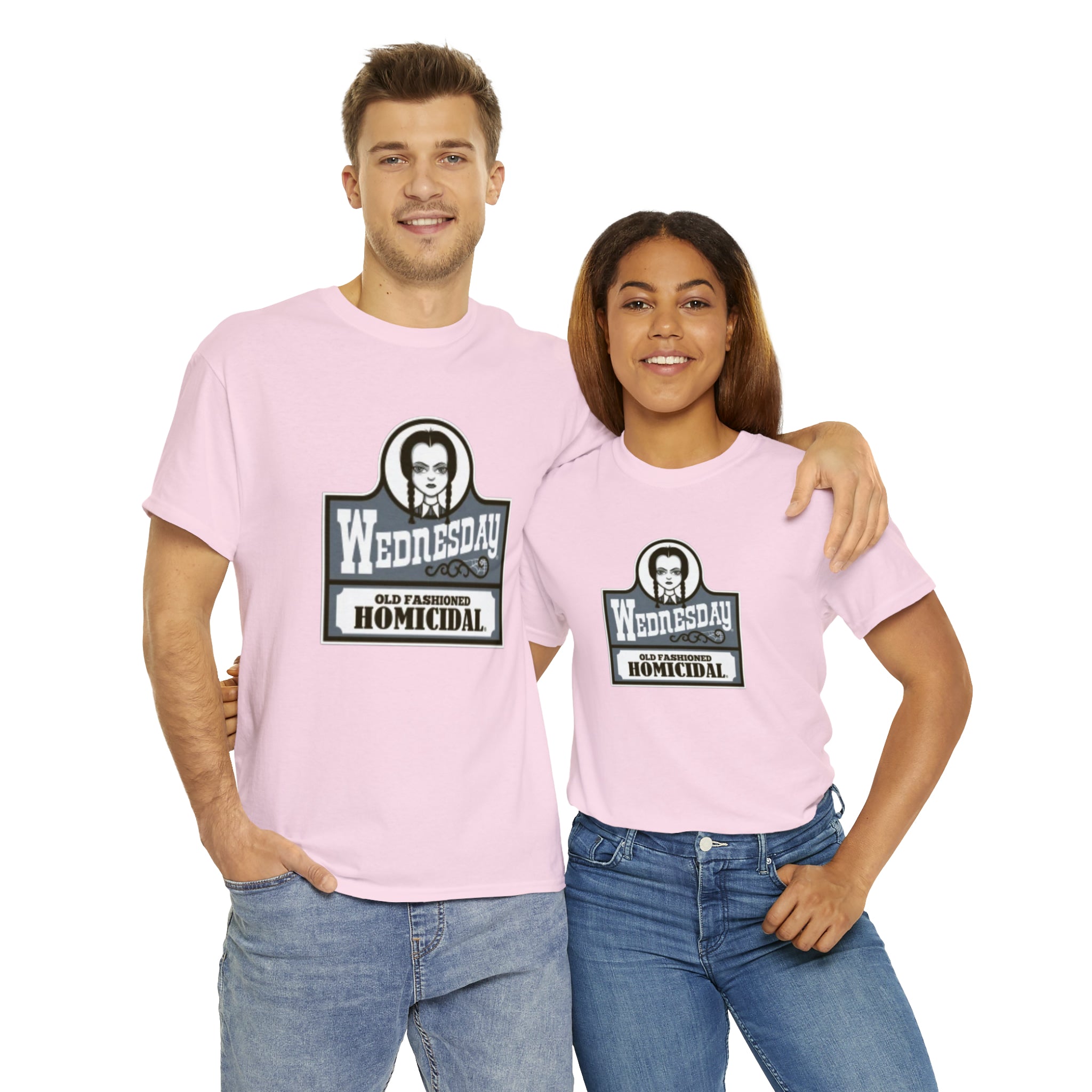 Wednesday- Wendys Unisex Heavy Cotton T-Shirt - Creations by Chris and Carlos