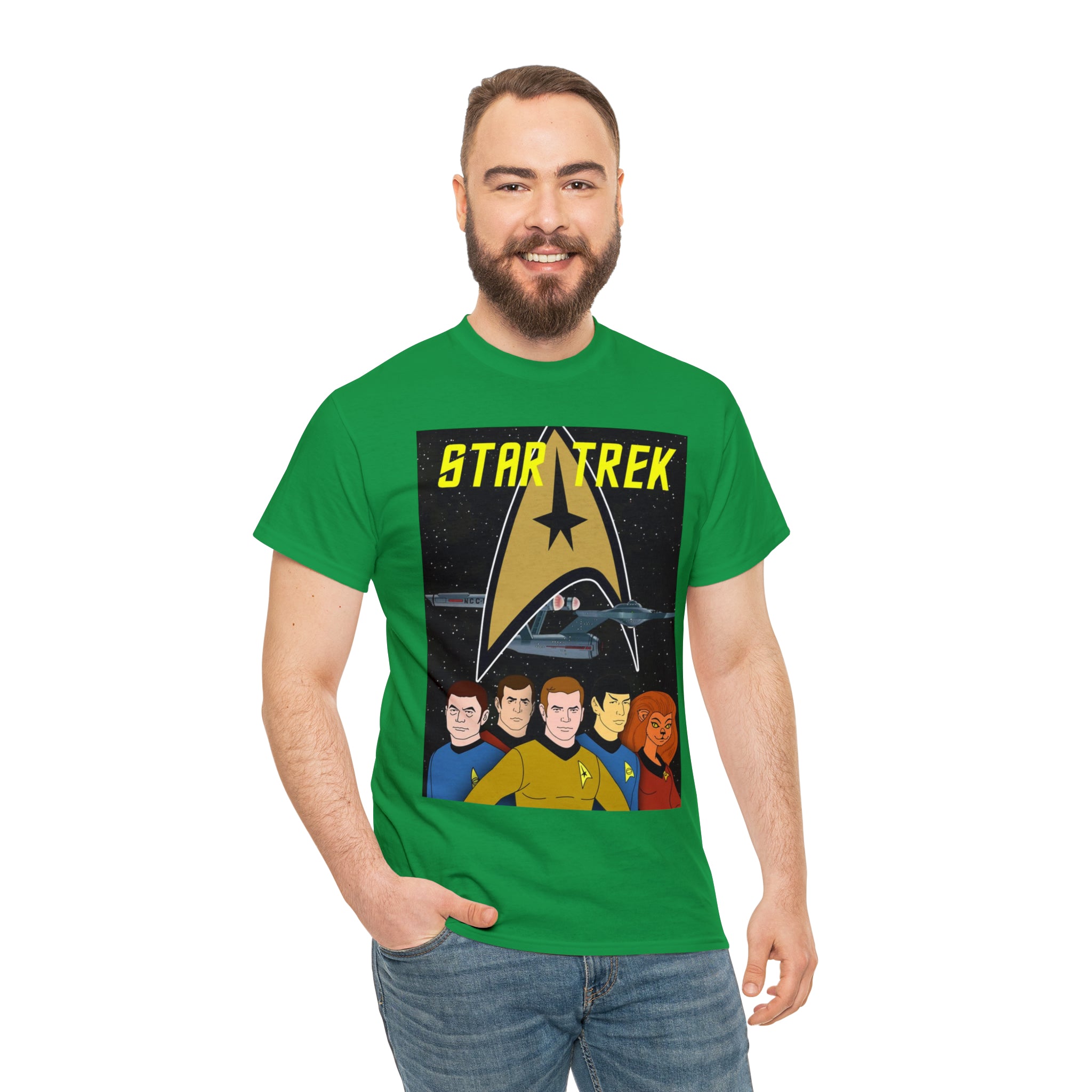 Star Trek Cartoon- Unisex Heavy Cotton T-Shirt - Creations by Chris and Carlos