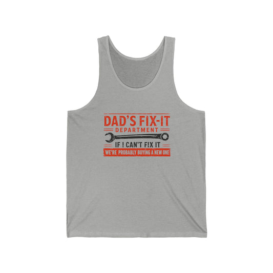 Dad's Fix-It Department Tank Top – Funny Father's Day Mechanic Gift - Creations by Chris and Carlos